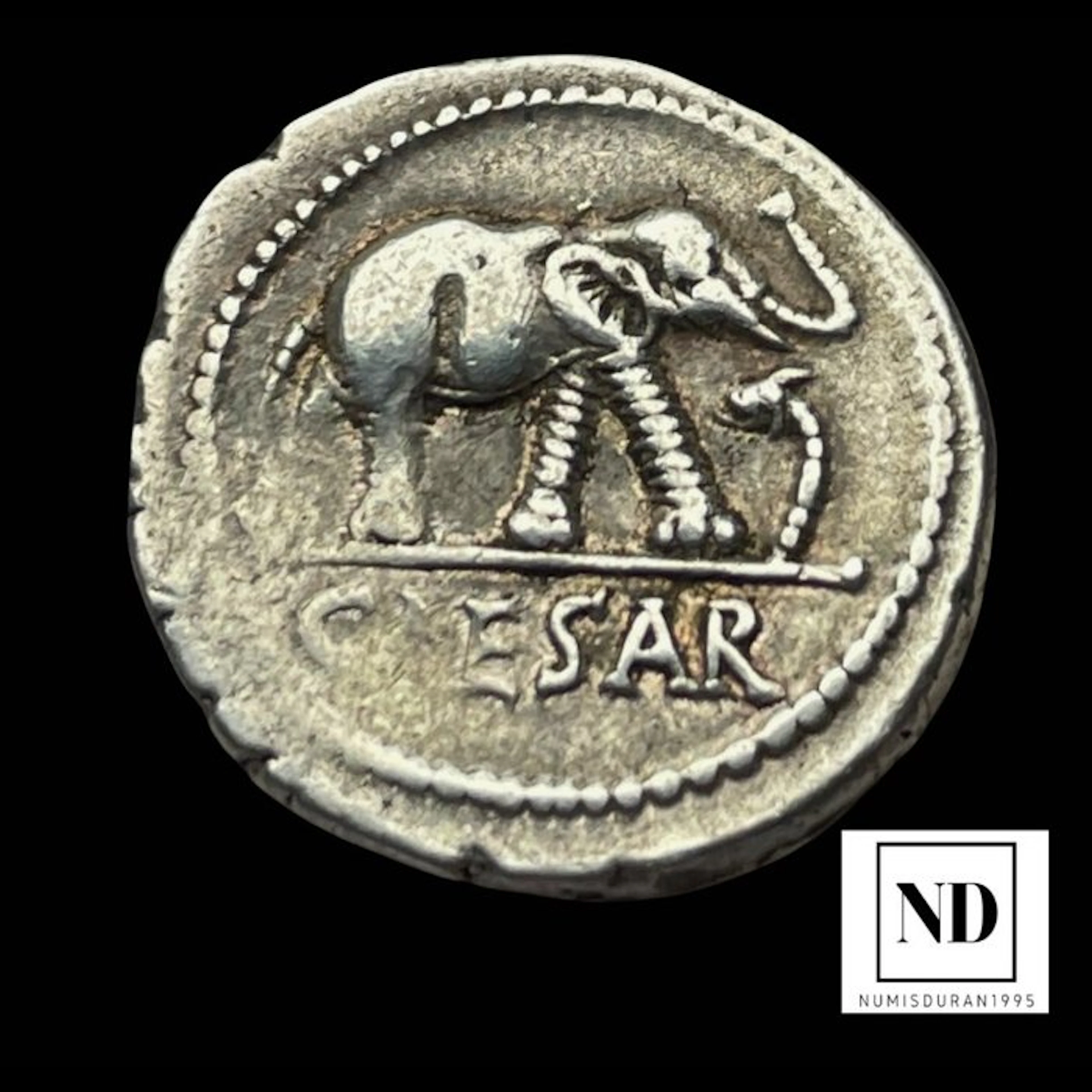 Roman Empire. Julius Caesar. Denarius 54-51 a.C - Ceca itinerante