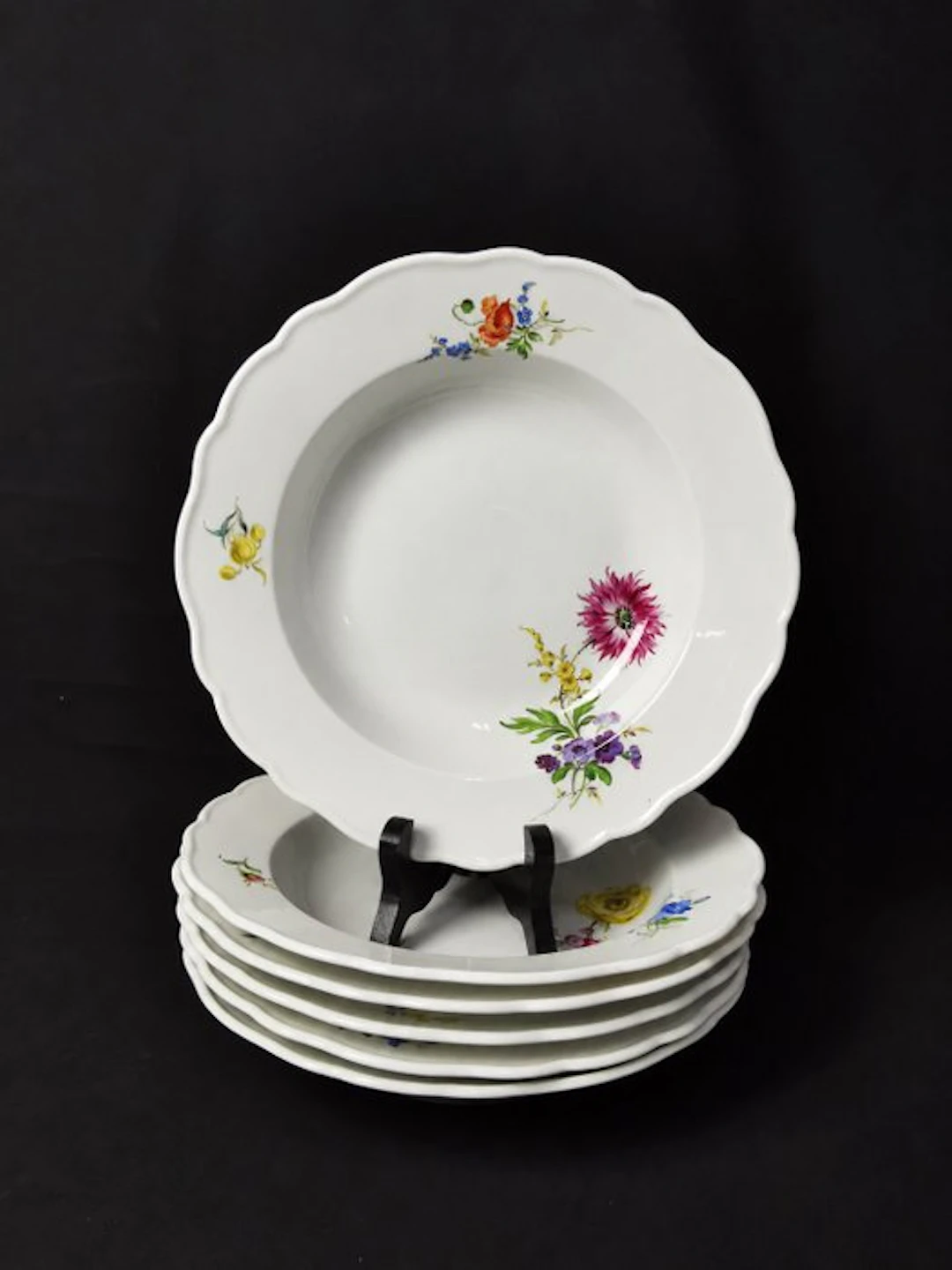 Meissen - Blume 3 - Piatti Fondi - D.24cm - 1.Wahl - XX...
