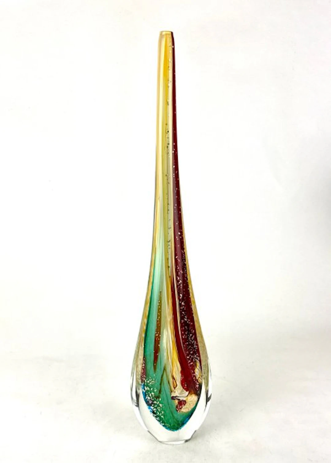 Oball - Vase - Sommerso - Murano glass - Calcedonio Ocra