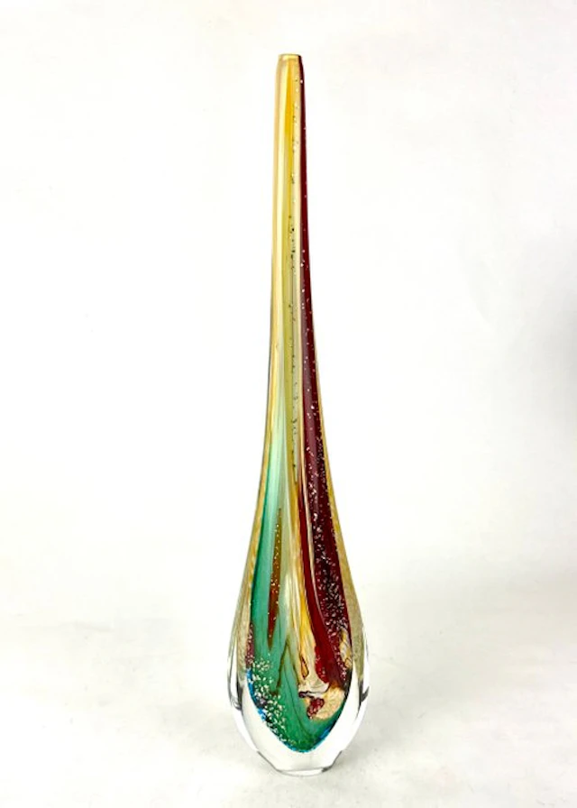 Oball - Vase - Sommerso - Murano glass - Calcedonio Ocra