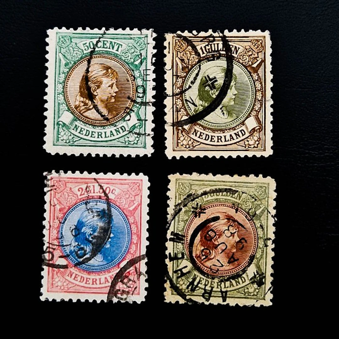 Netherlands 1899 - Queen Wilhelmina 50c to 5G - NVPH 45/48