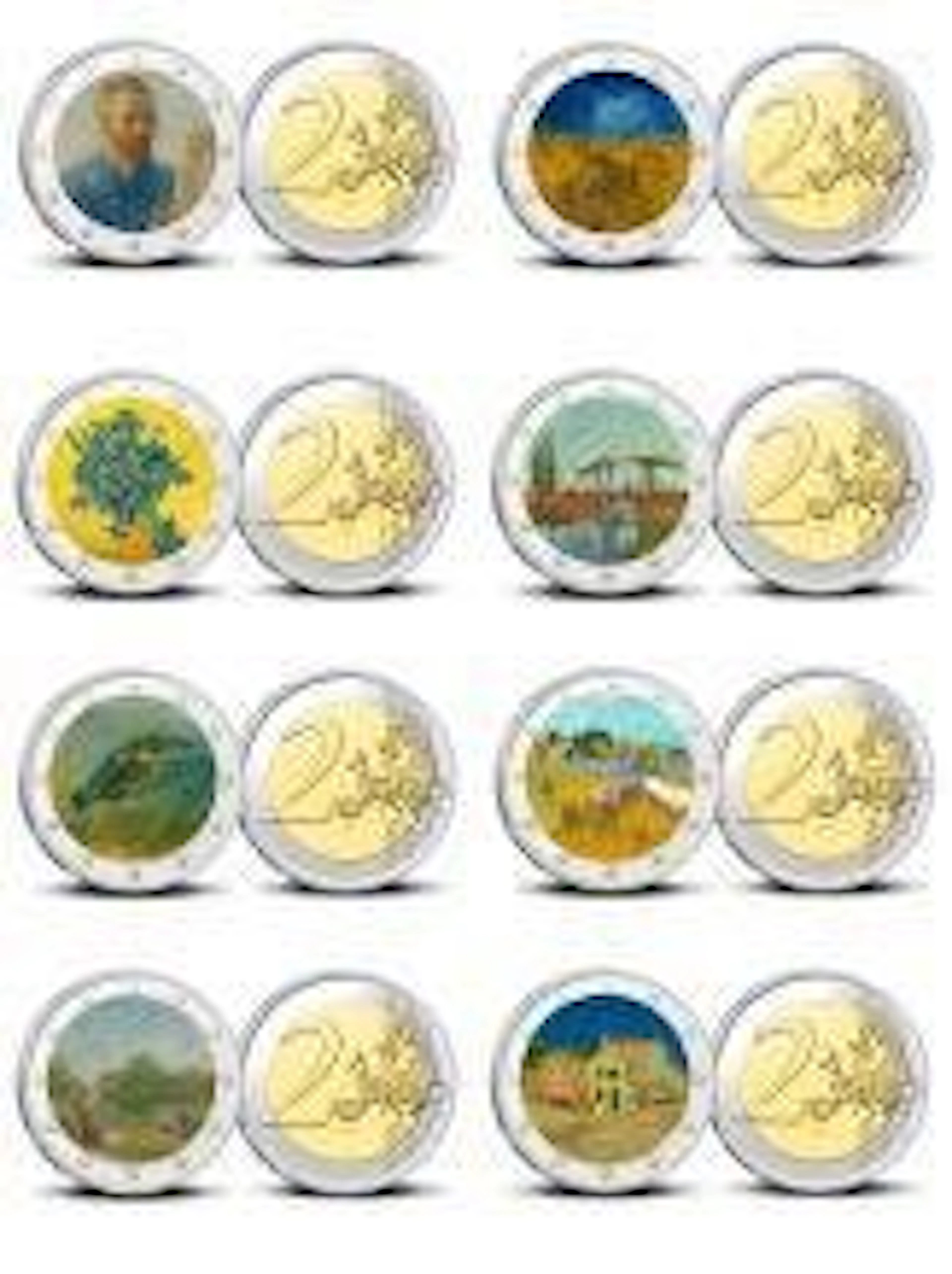 Europe. 2 Euro Various Years "Vincent Van Gogh" serie 2...