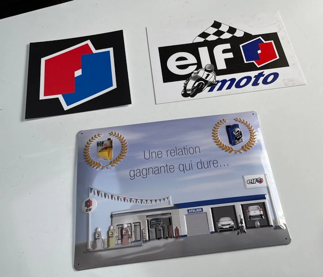 ELF - Eleven oil billboards. - Sign (3) - Metal and plastic