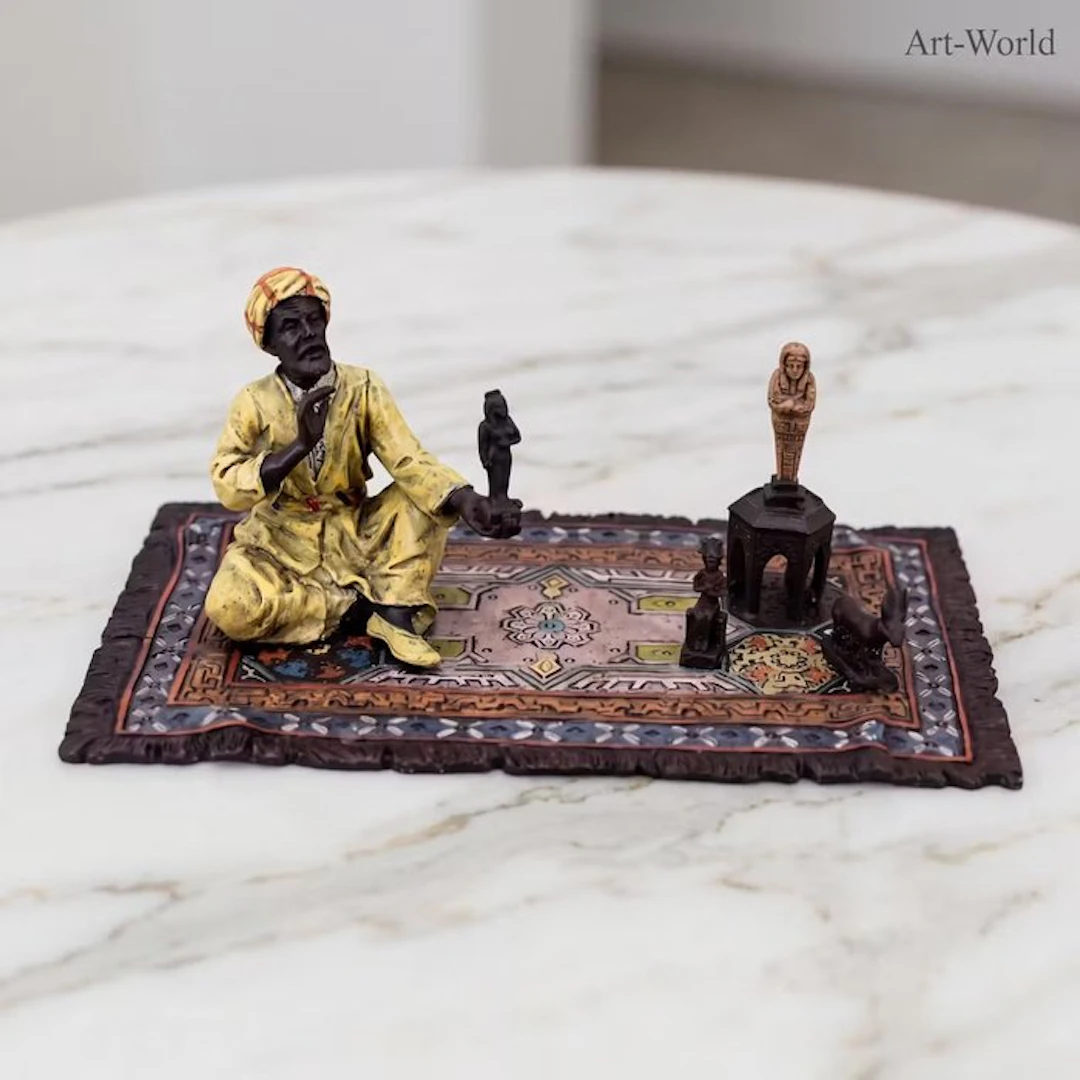 Statue, Arabische verkoper - 7.7 cm - Bronze
