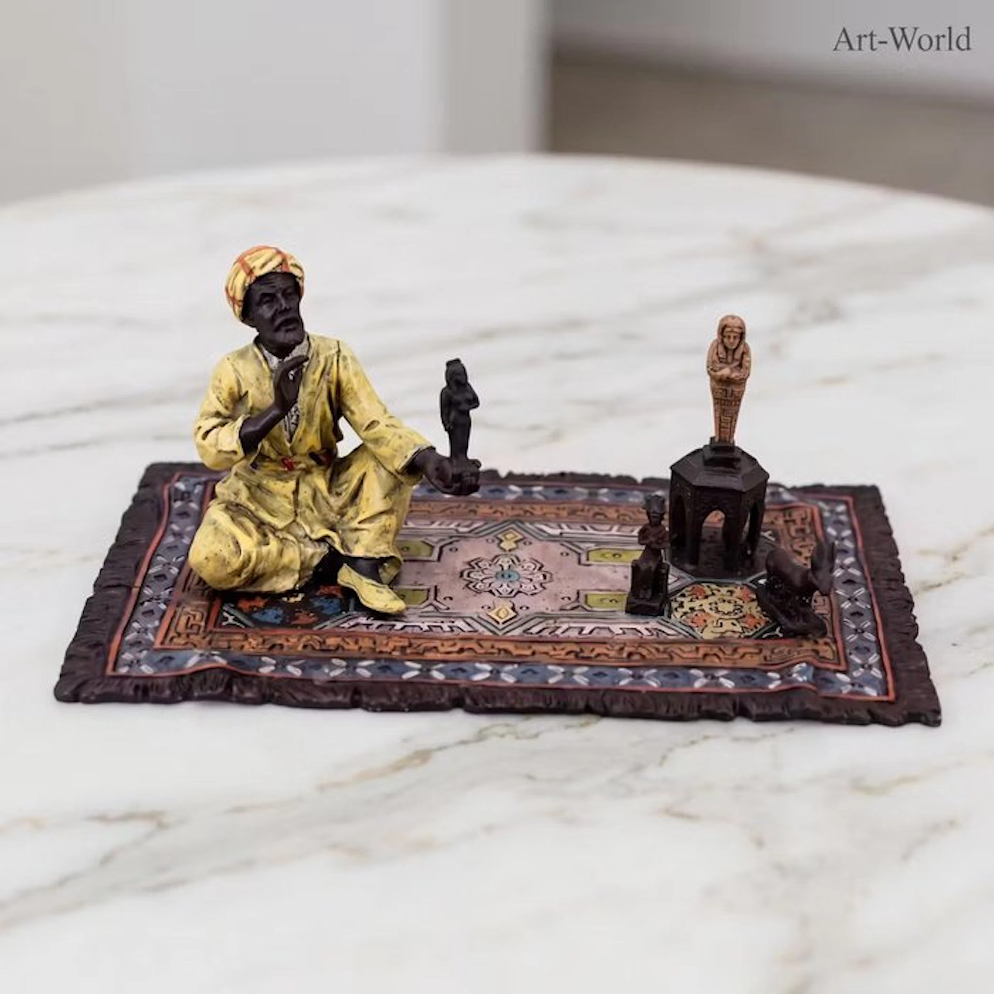 Statue, Arabische verkoper - 7.7 cm - Bronze