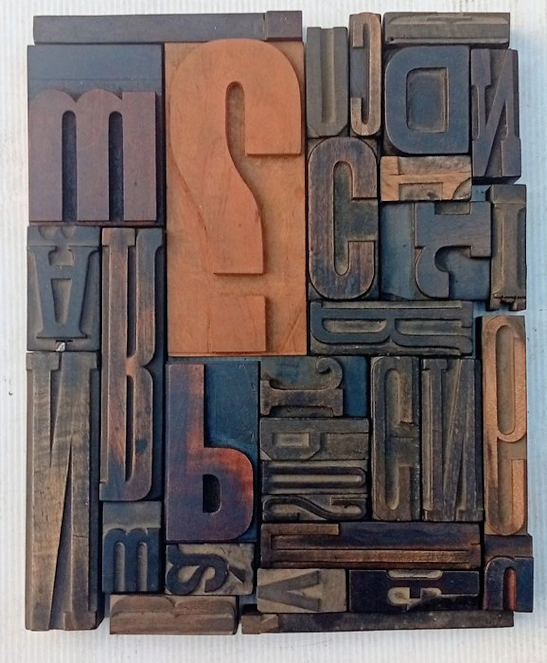 Printing blocks - XXL lot of old typographic characters...
