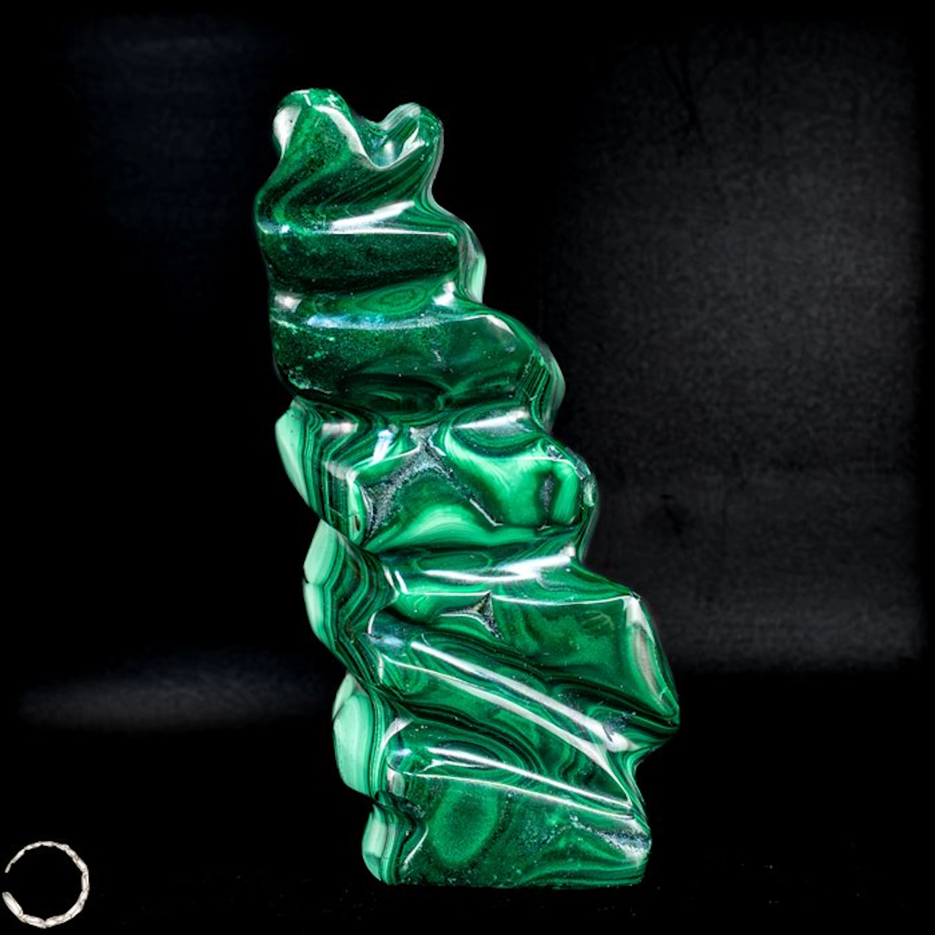 Natural Beautiful Malachite Flame, Top Quality- 262.35 g