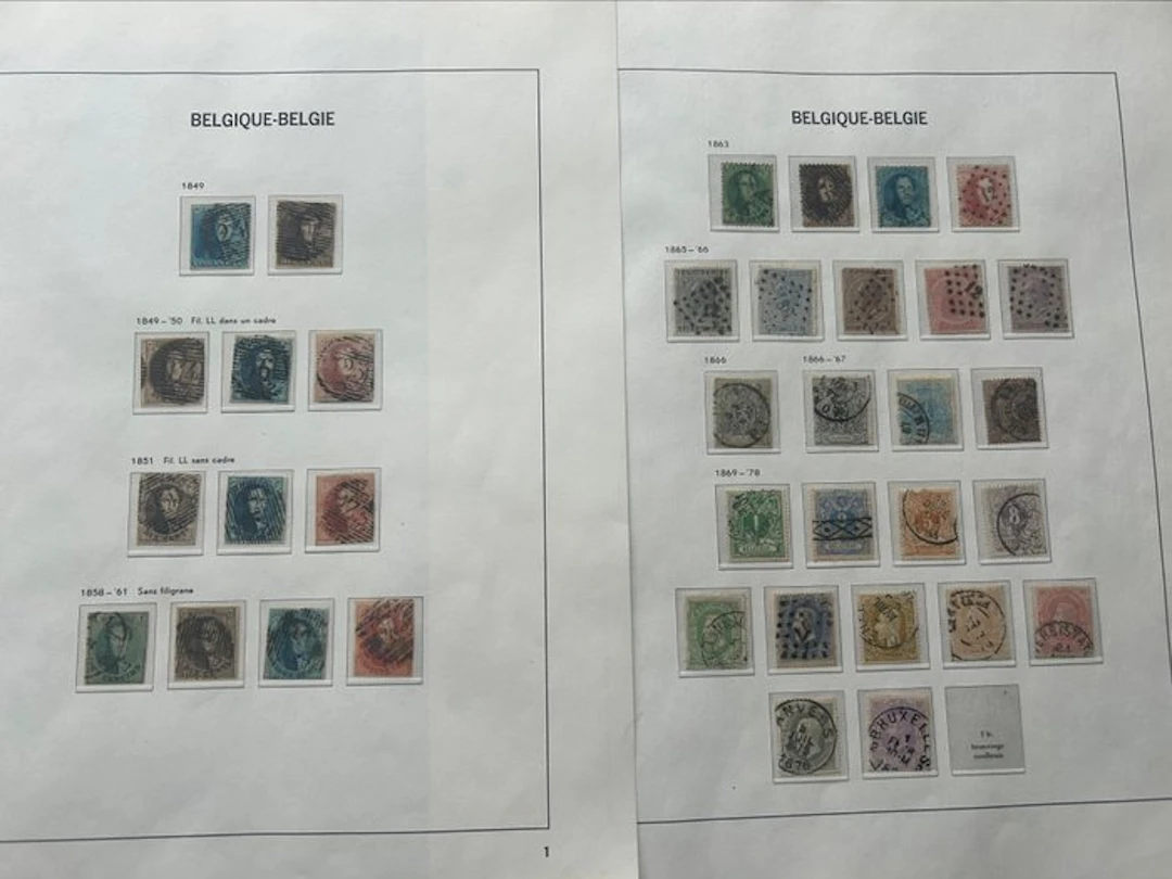 Belgium 1849/1878 - Almost complete collection on Davo...