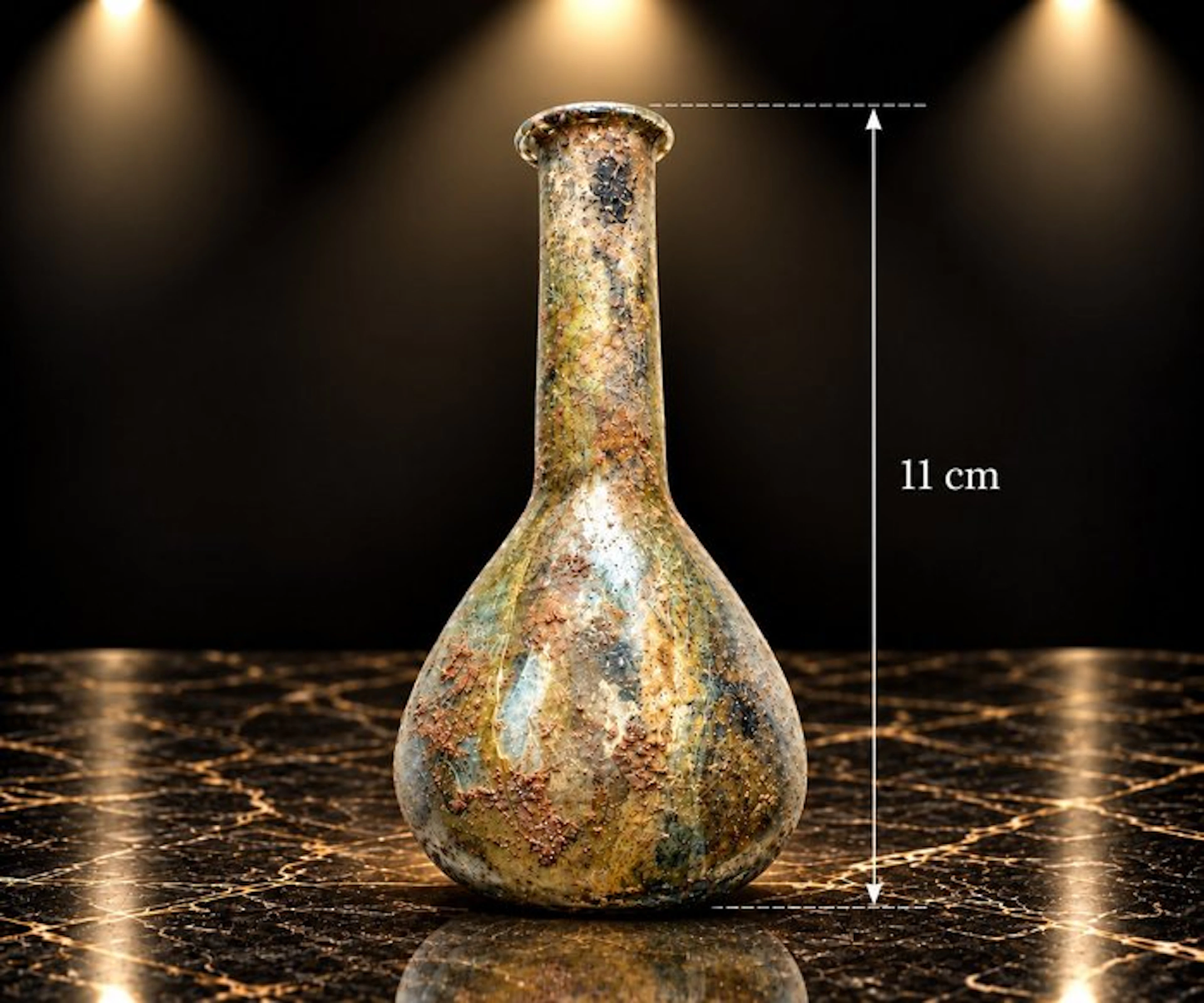 Roman Empire Glass “The Golden Tears of Antiquity” —...