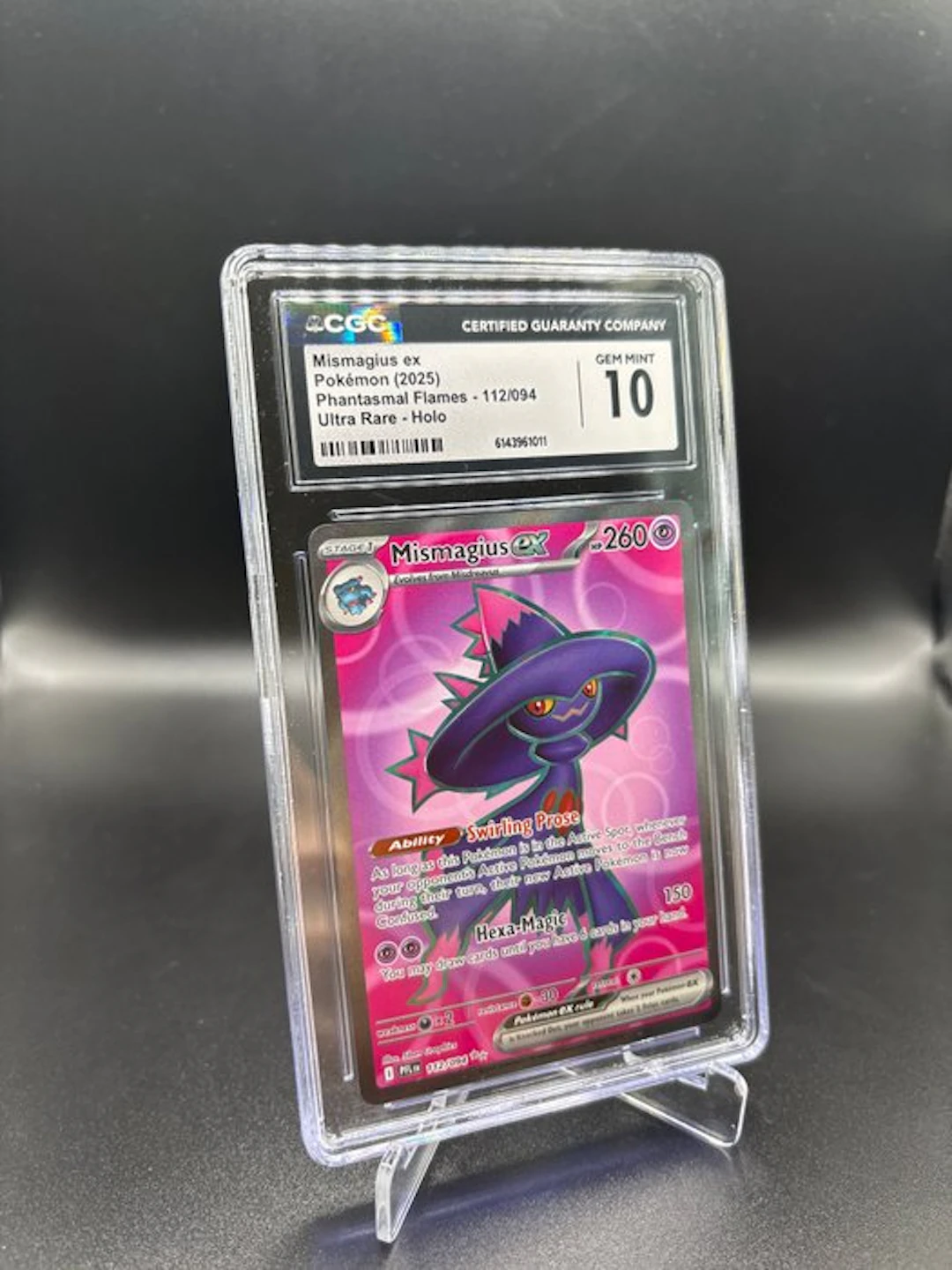 Pokémon - 1 Graded card - Mismagius 112 Phantasmal Flames Full art - CGC 10