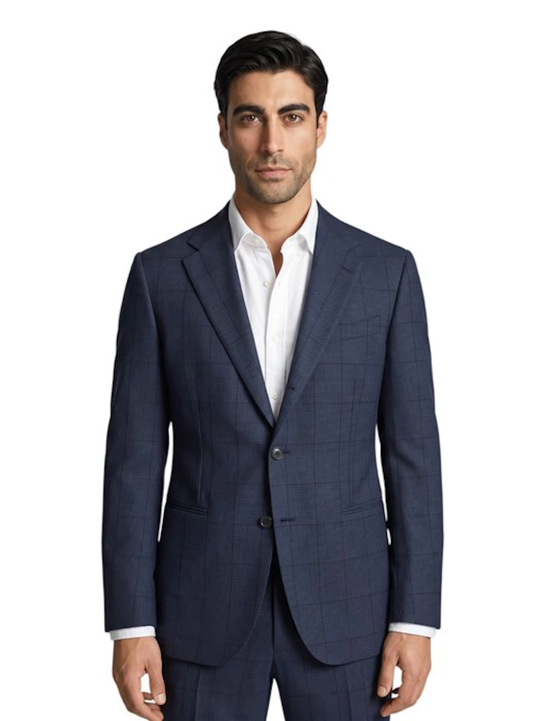 SARTITUDE NAPOLI - 56 IT - Suit Blue Micro-Houndsthooth...
