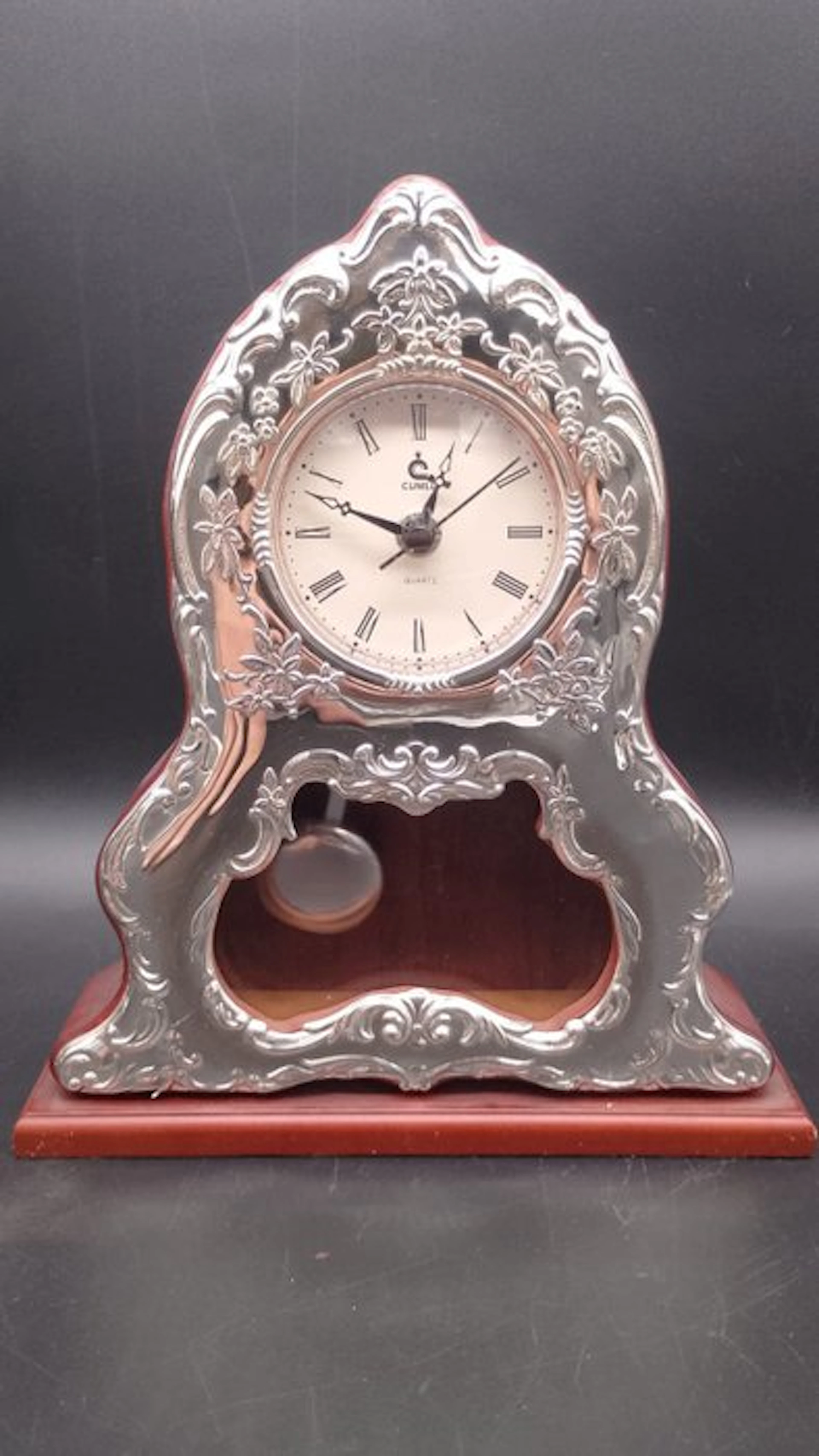 Mantel clock - - .925 silver - 1980-1990