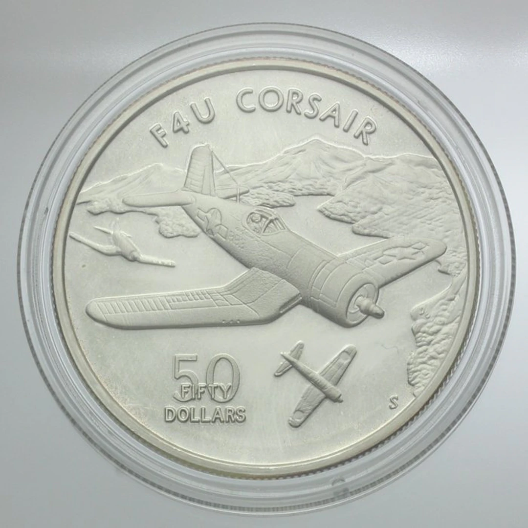 Marshall Islands. 50 Dollars Argent PROOF F4U 1991 (No reserve price)