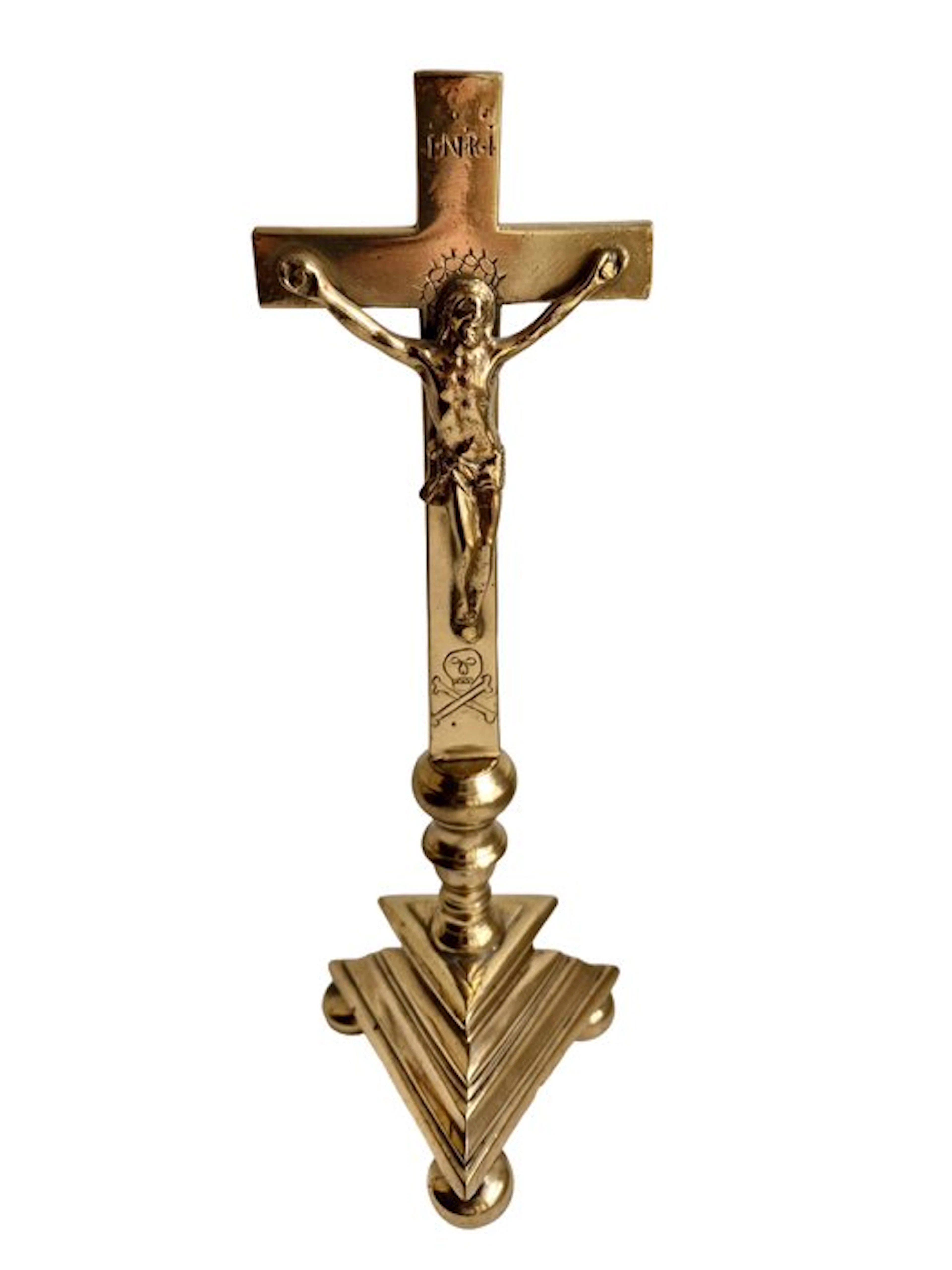 Crucifix - Gilt brass - 1800-1850