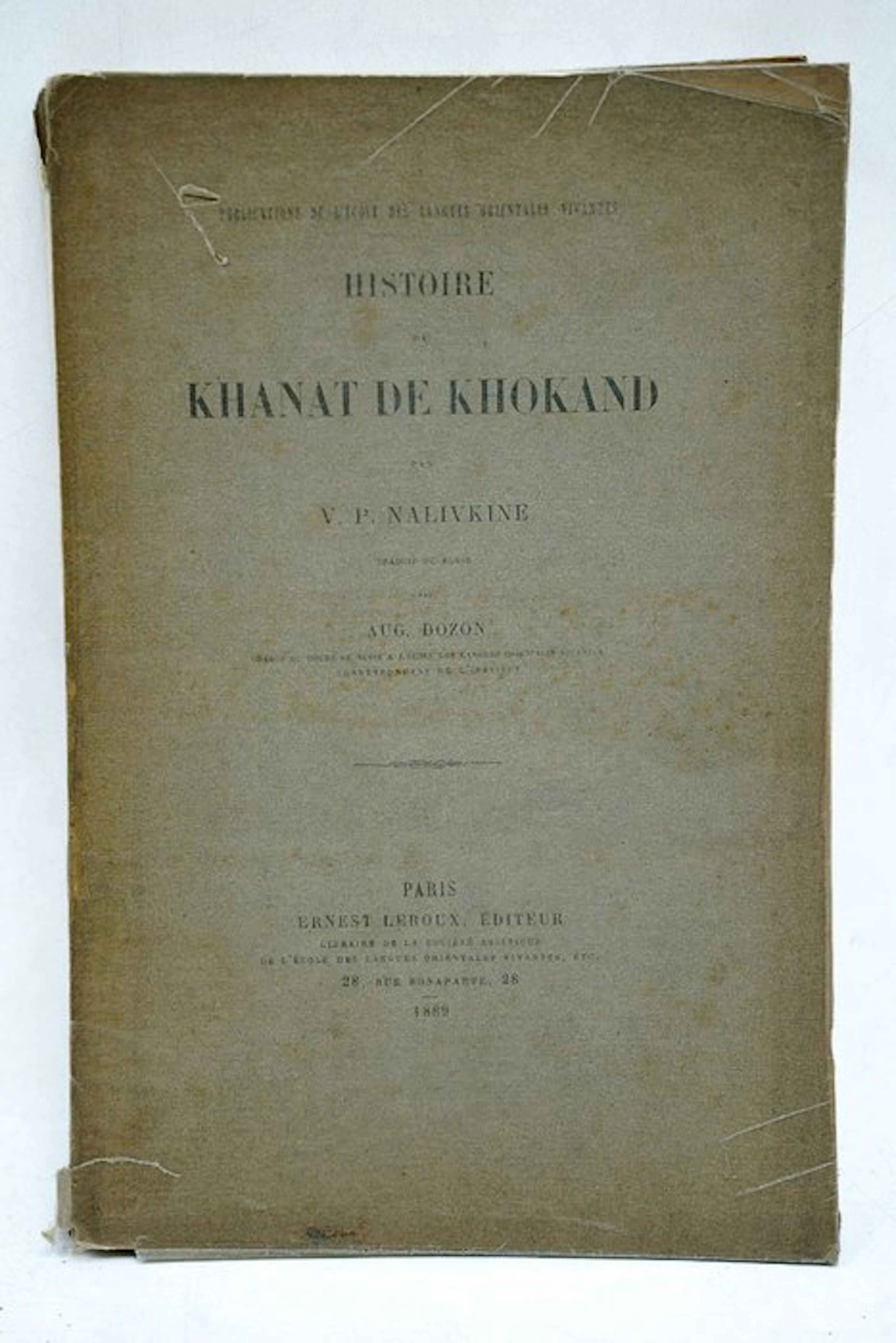 V. P. Nalivkine - Histoire du Khanat de Khokand - 1889
