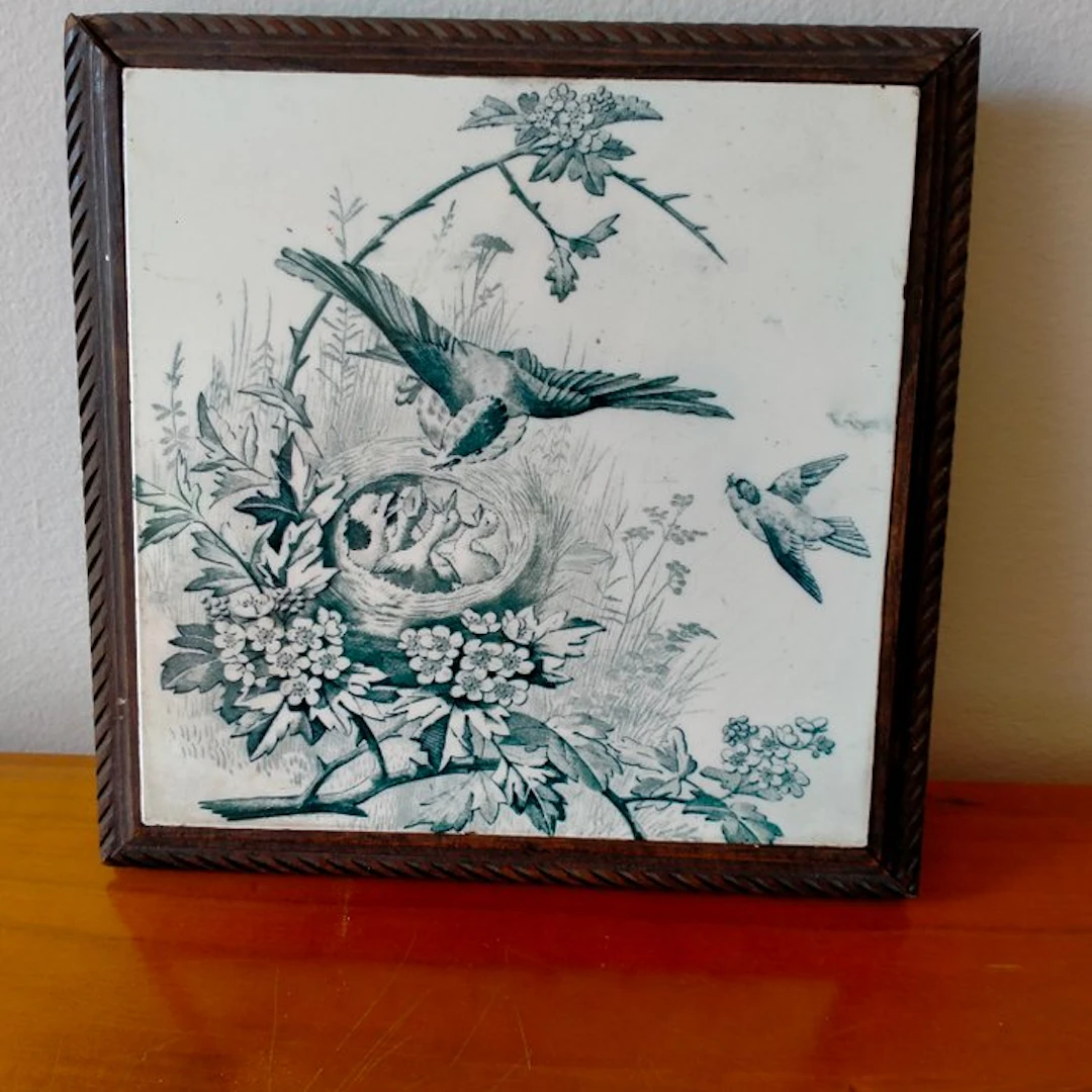 Sarreguemines - Coaster - Iron Land - Ceramic, Wood