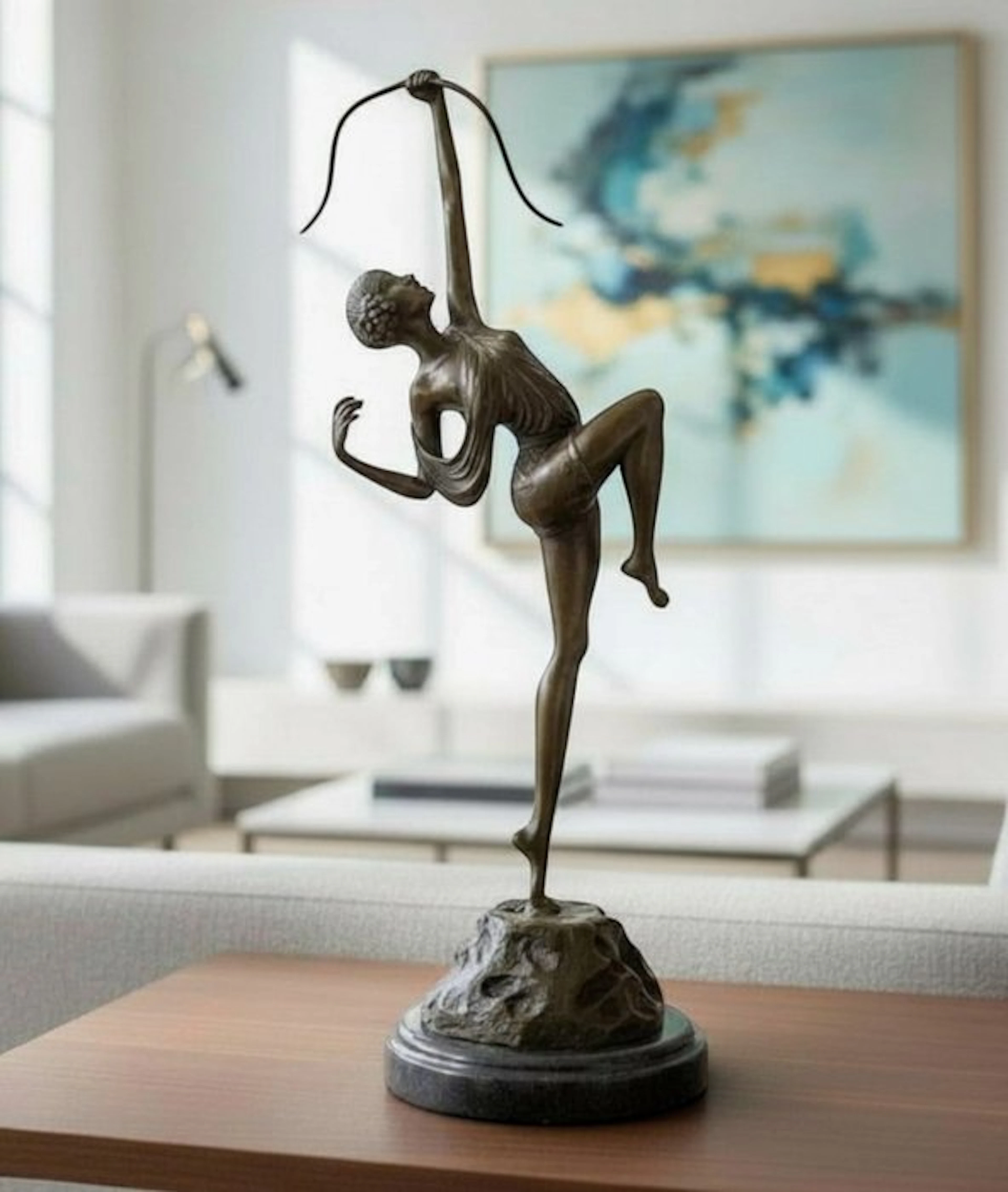 Pierre Le Faguays - after - Statue, Diane Chasseresse - 50 cm - Bronze, Marble