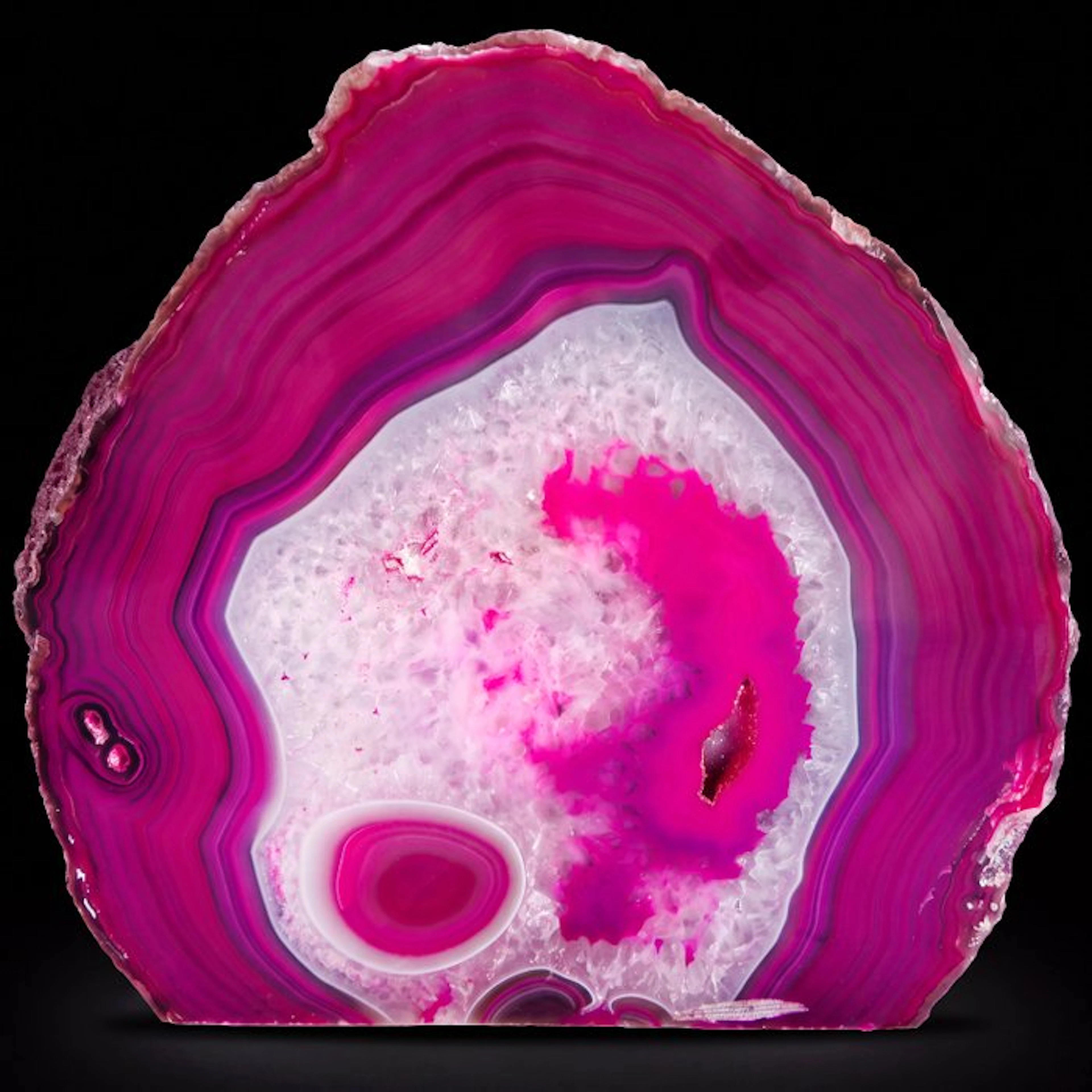 XL Pink Agate - 21x21x6 cm - Geode- 3.7 kg
