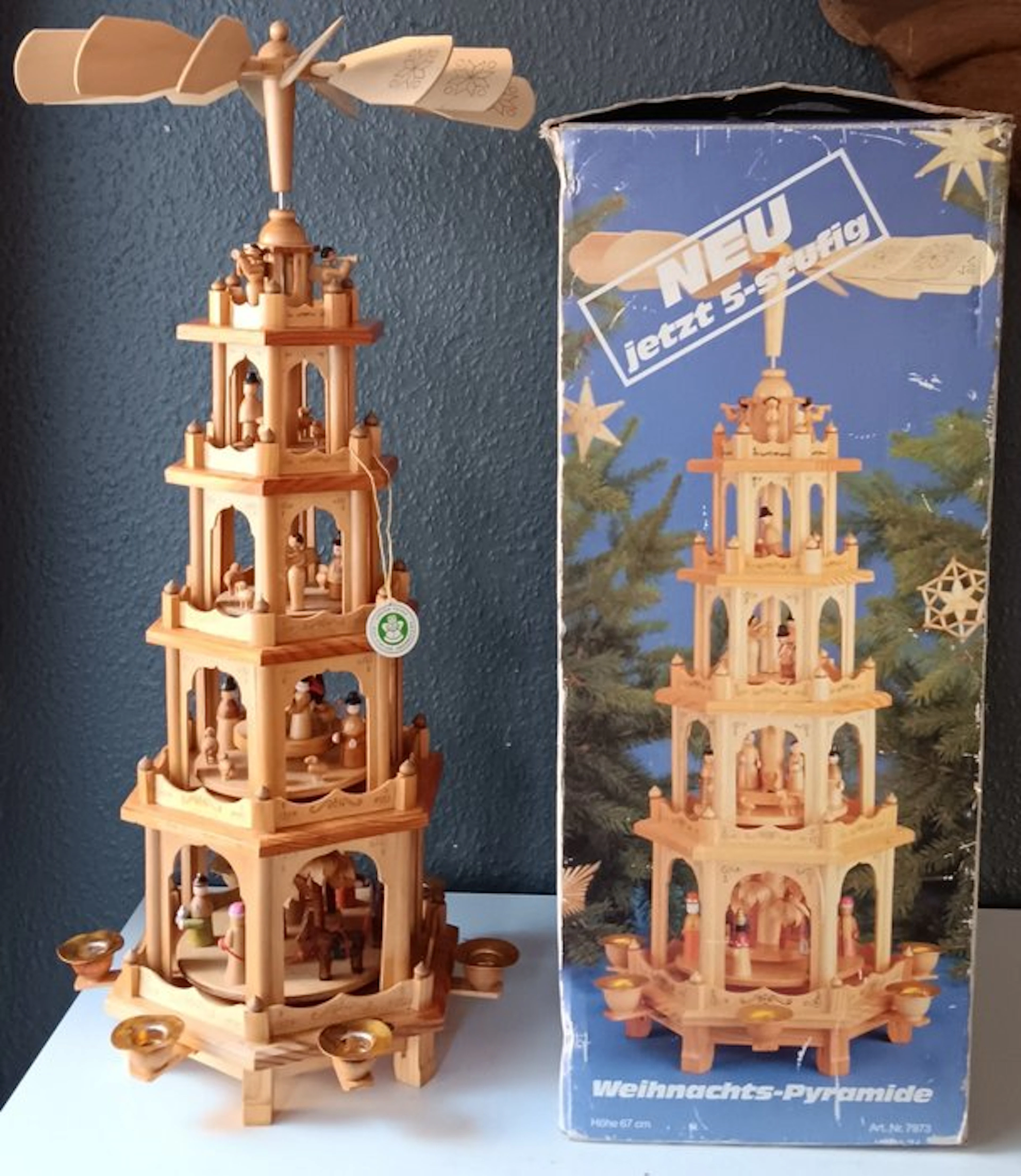 Christmas decoration Hesse Oberbayern - Wood - Pyramid