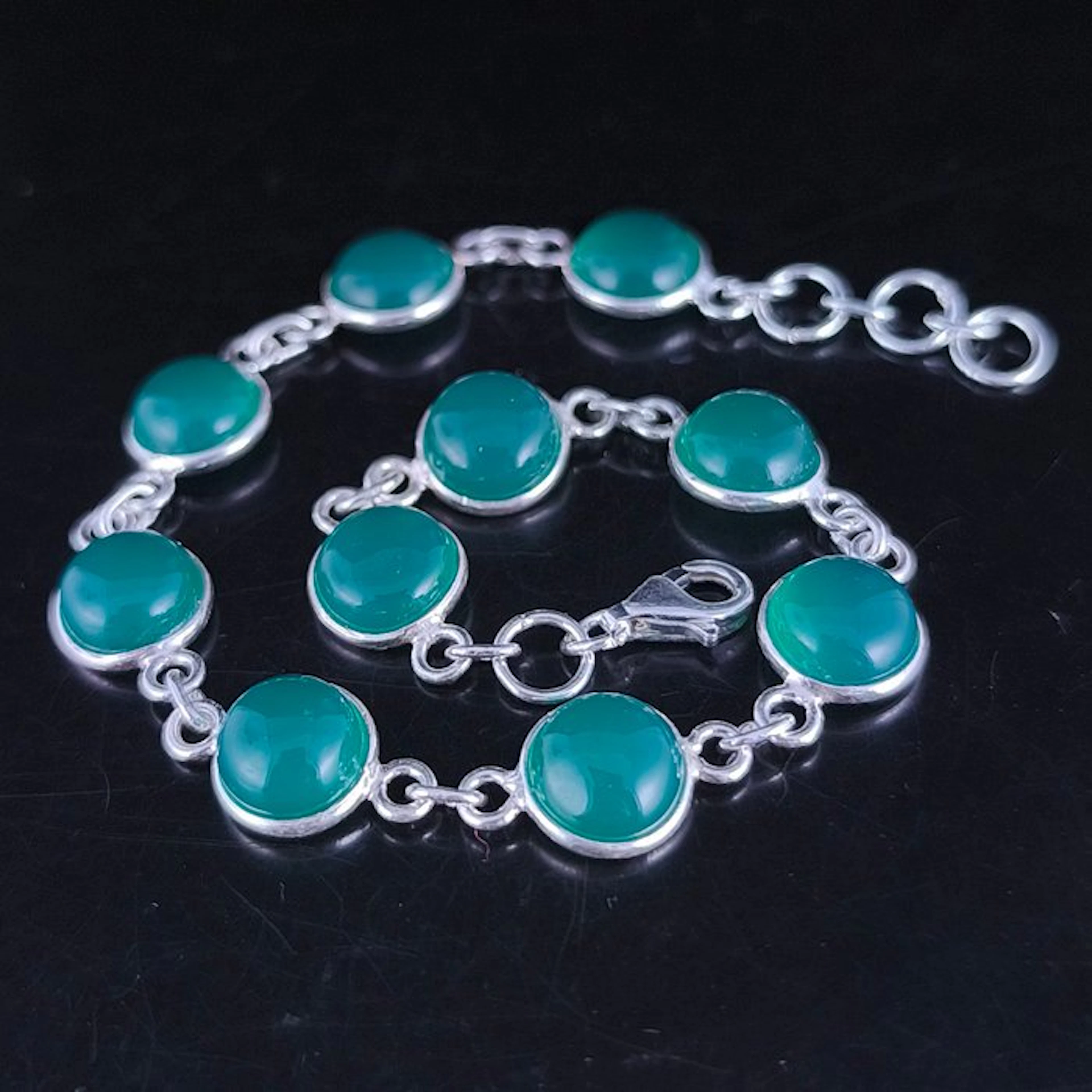 Emerald - Silver - Bracelet - Sterling silver