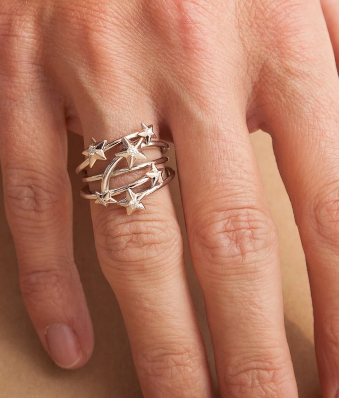 Omega - Ring - 18 kt. White gold Diamond (Natural)