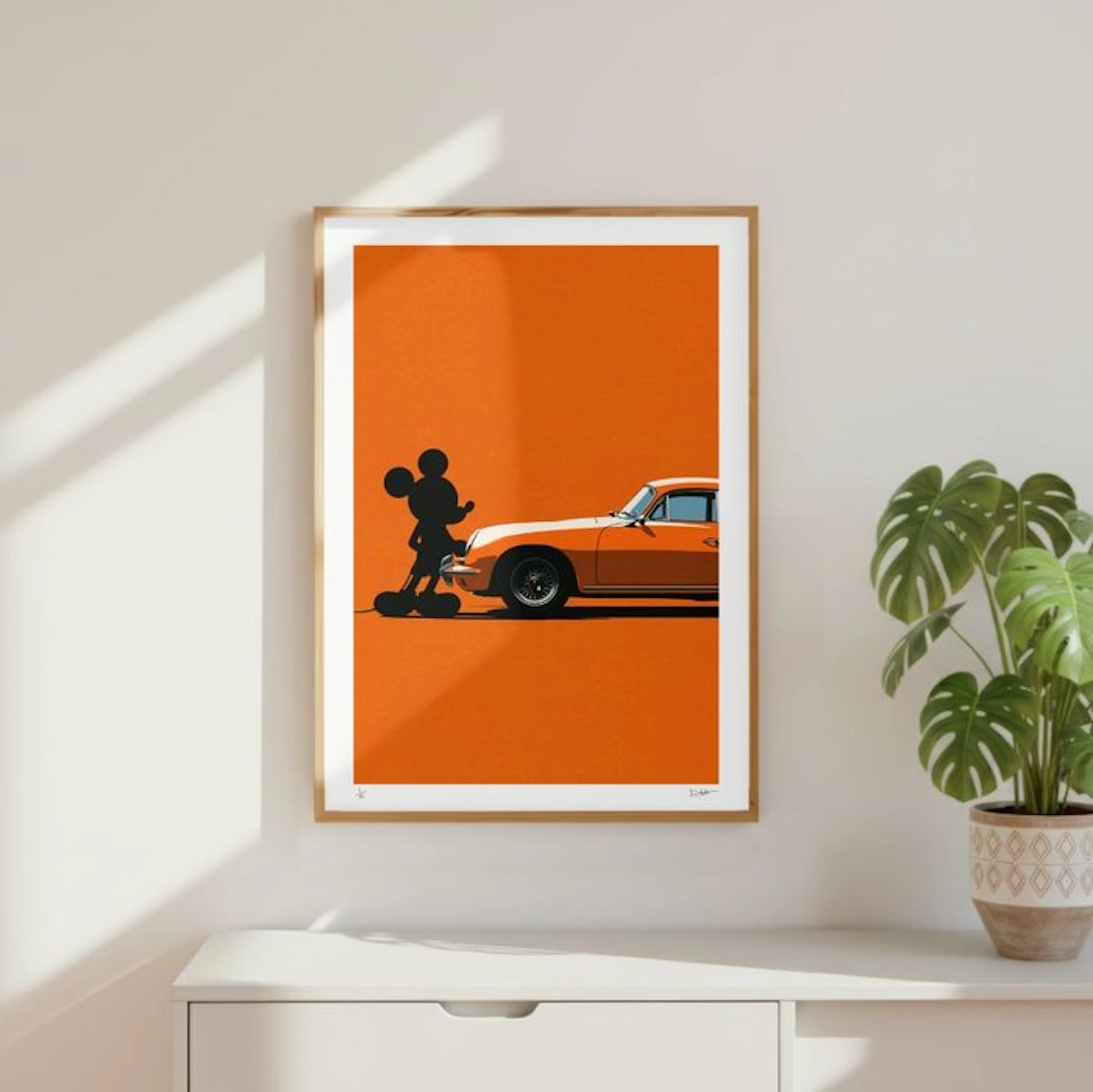 DALT - Mickey & Porsche 911 - 1/5 SIGNÉE COA - 40x60 cm