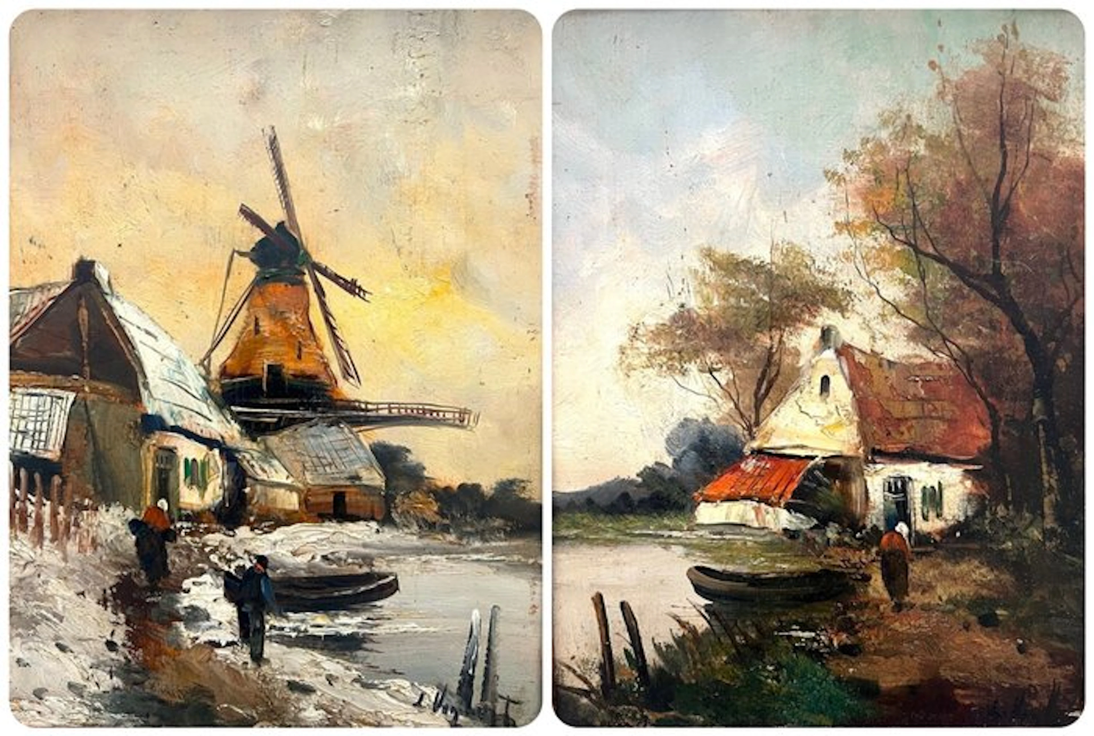 Louis Van Lint (1909-1986) - Twee landelijke taferelen
