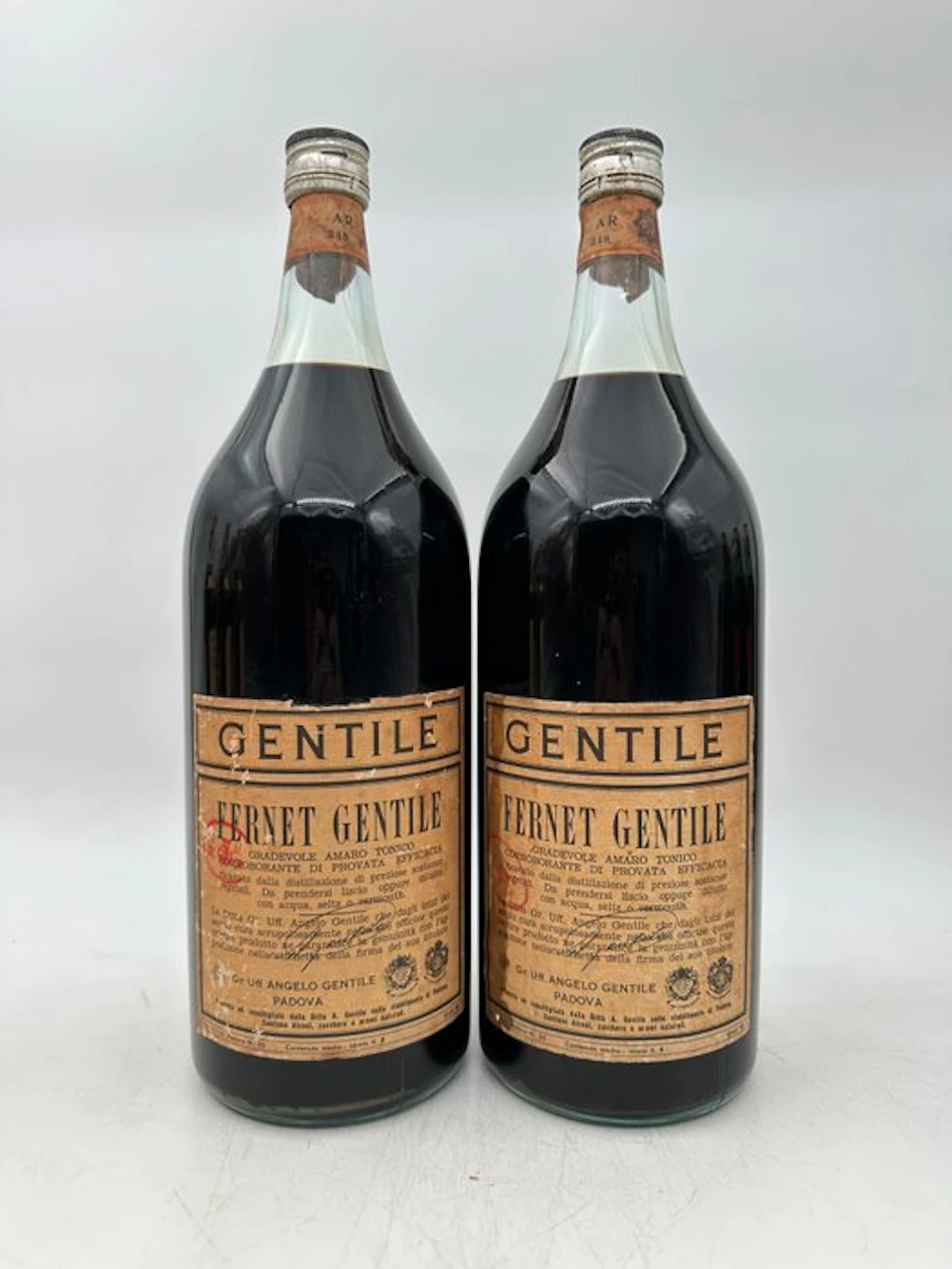 Gentile - big format Fernet - b. 1960s - 2 Litres - 2 bottles