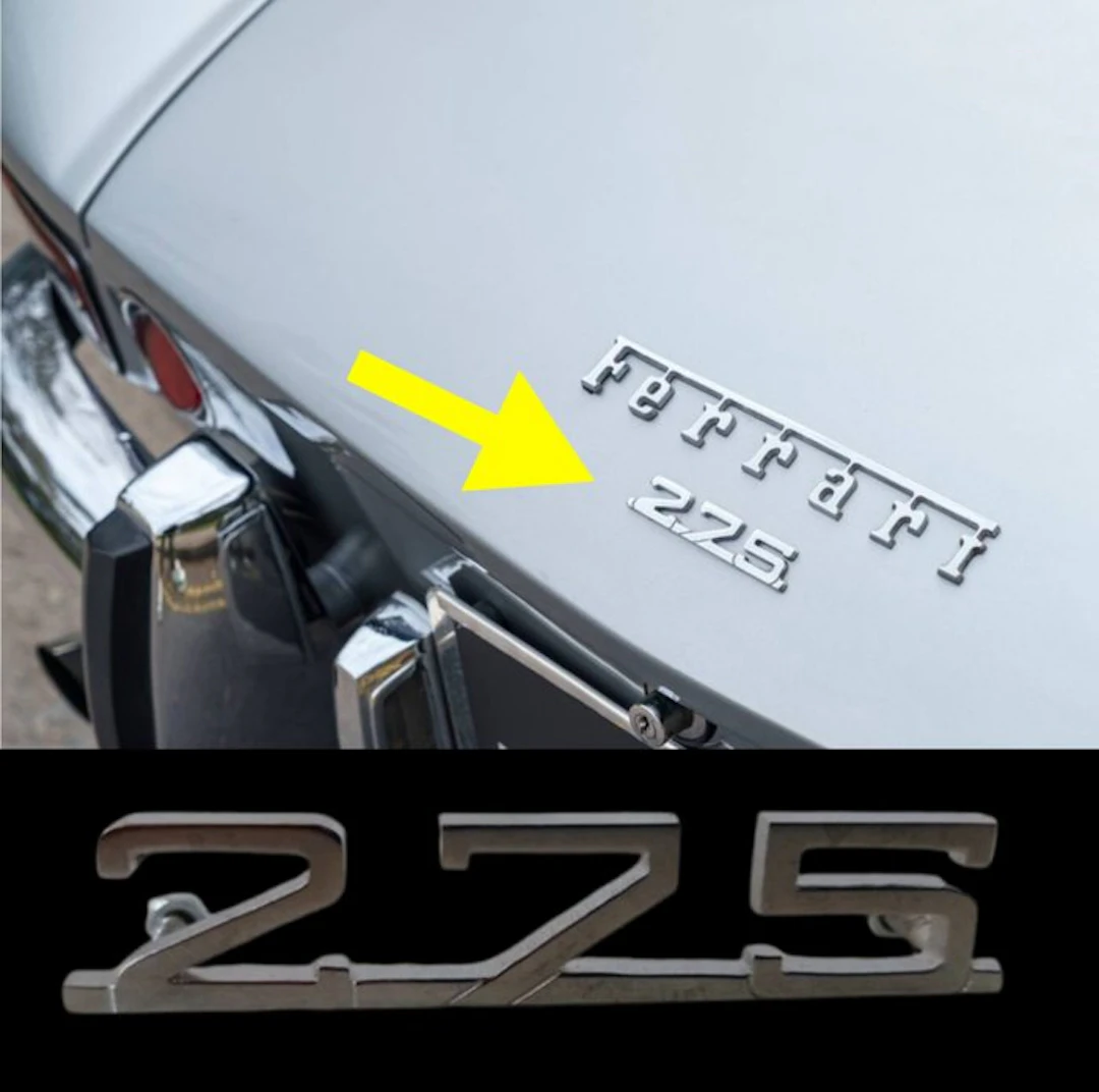 Ferrari 275 Rear Script Emblem (New Old Stock) - Ferrari...