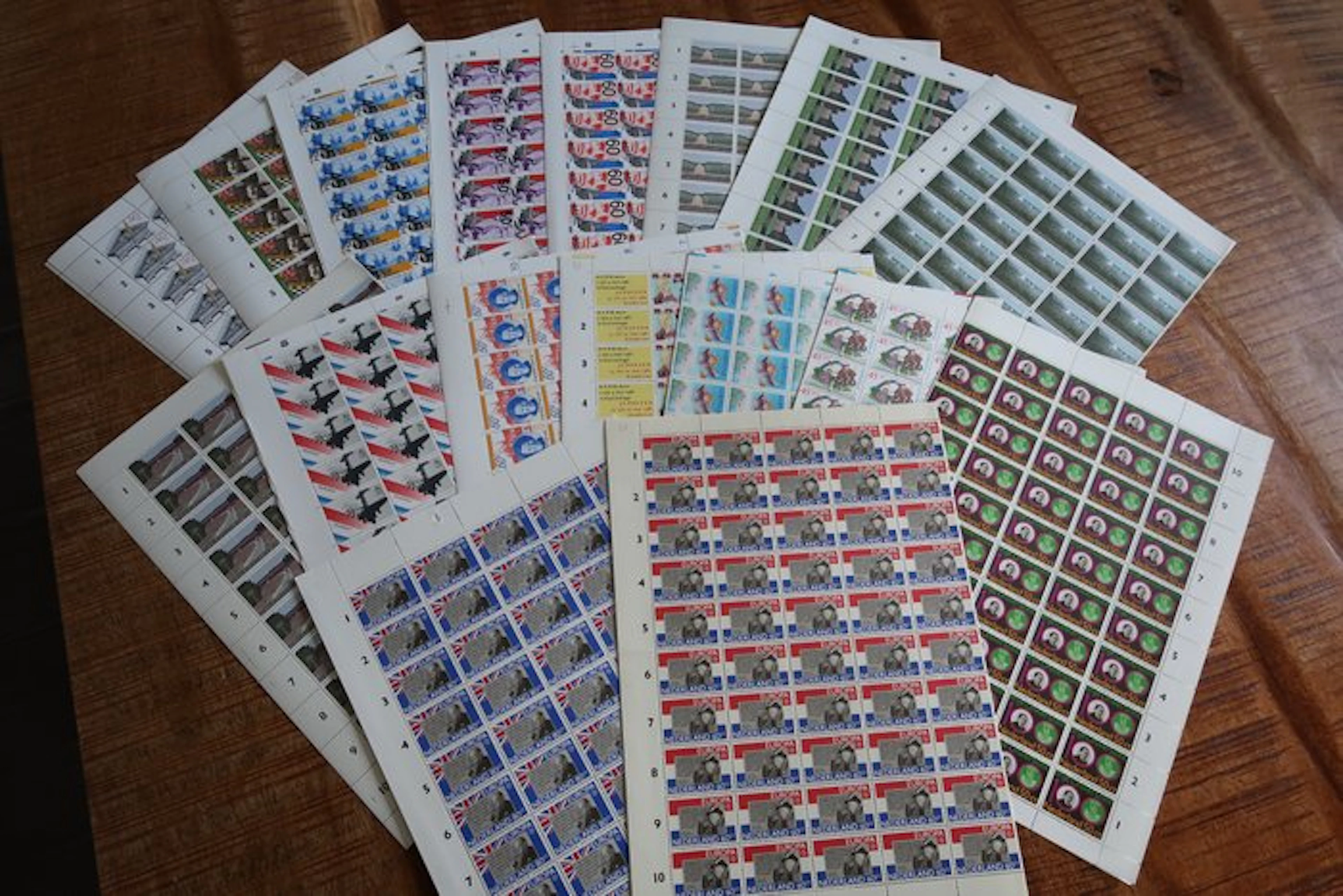 Netherlands 1979/1980 - 17 complete sheets - unsorted lot...