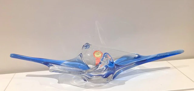 Val Saint Lambert - René Delvenne - Platter - Crystal, 59 cm