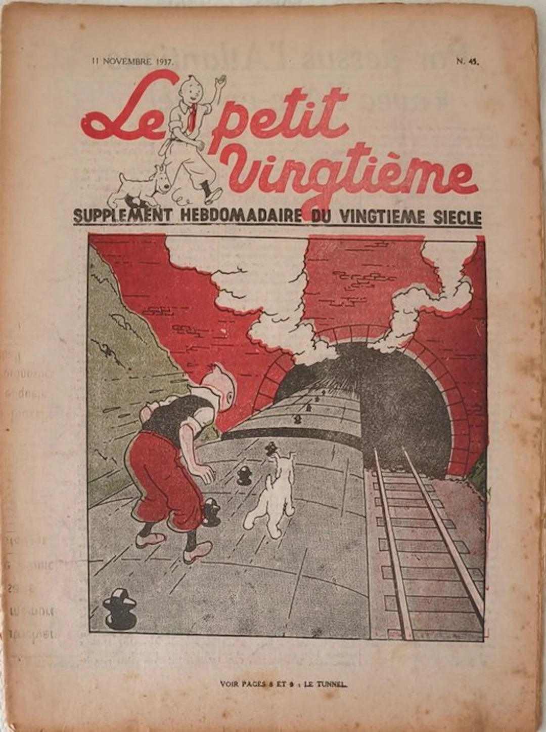 Tintin N.45 - Le petit Vingtième - 1 Comic - First edition - 1937/1937