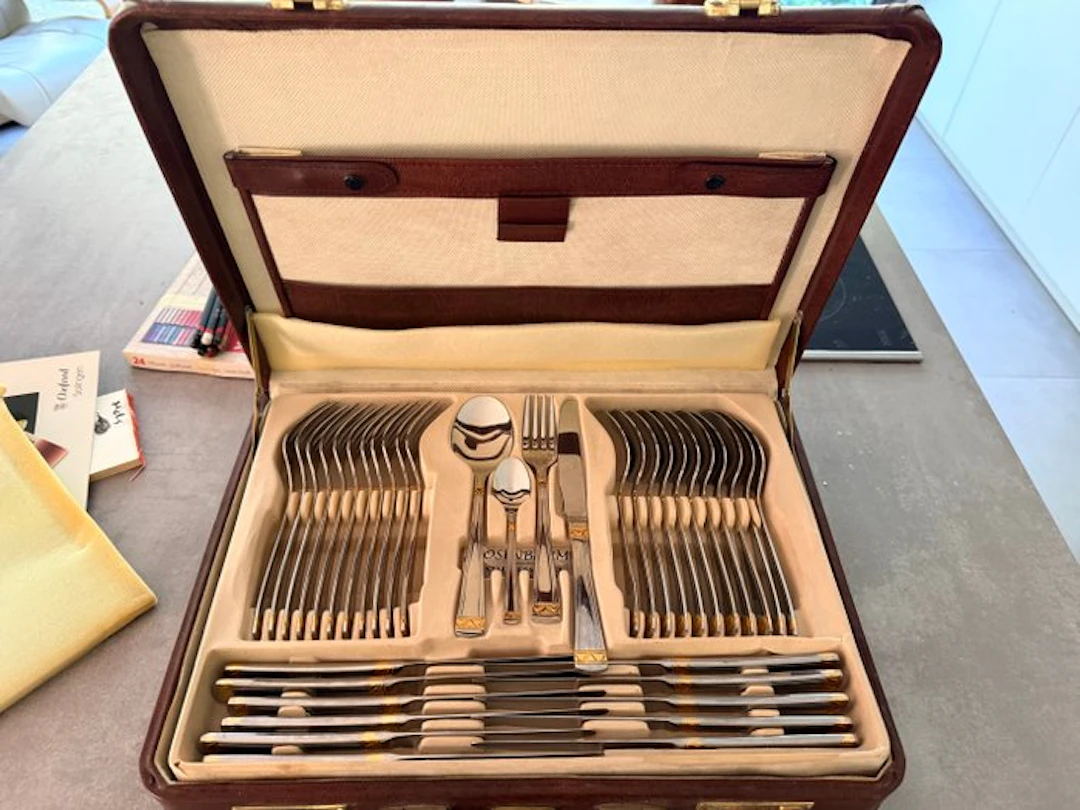 Rosenbaum Solingen - Cutlery set for 12 (71) - Steel - 18/10 – hard gold-plated