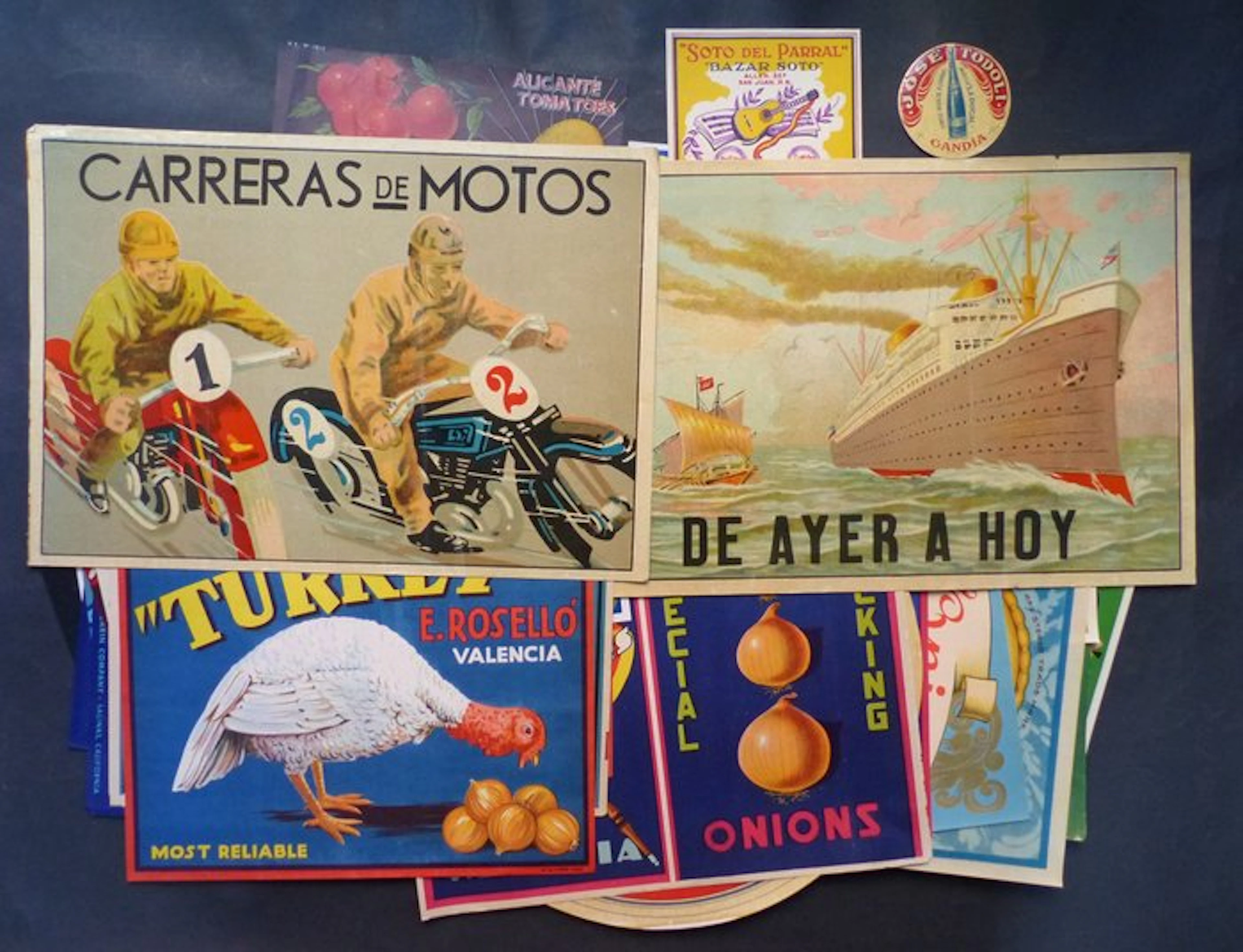 Anonymous - A rare collection of 53 small labels of...