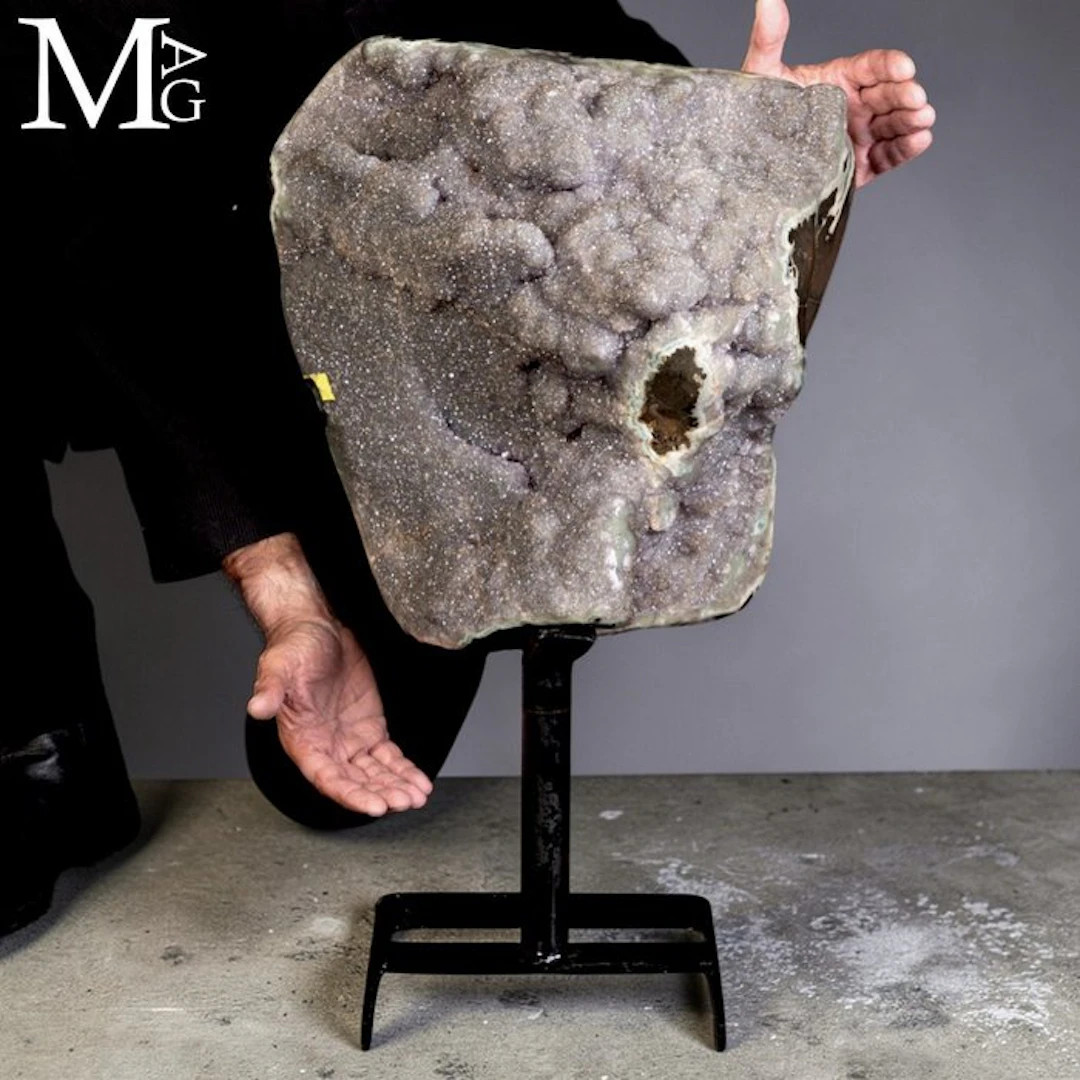 Extraordinary Grey Amethyst Geode - Extra Large Size...