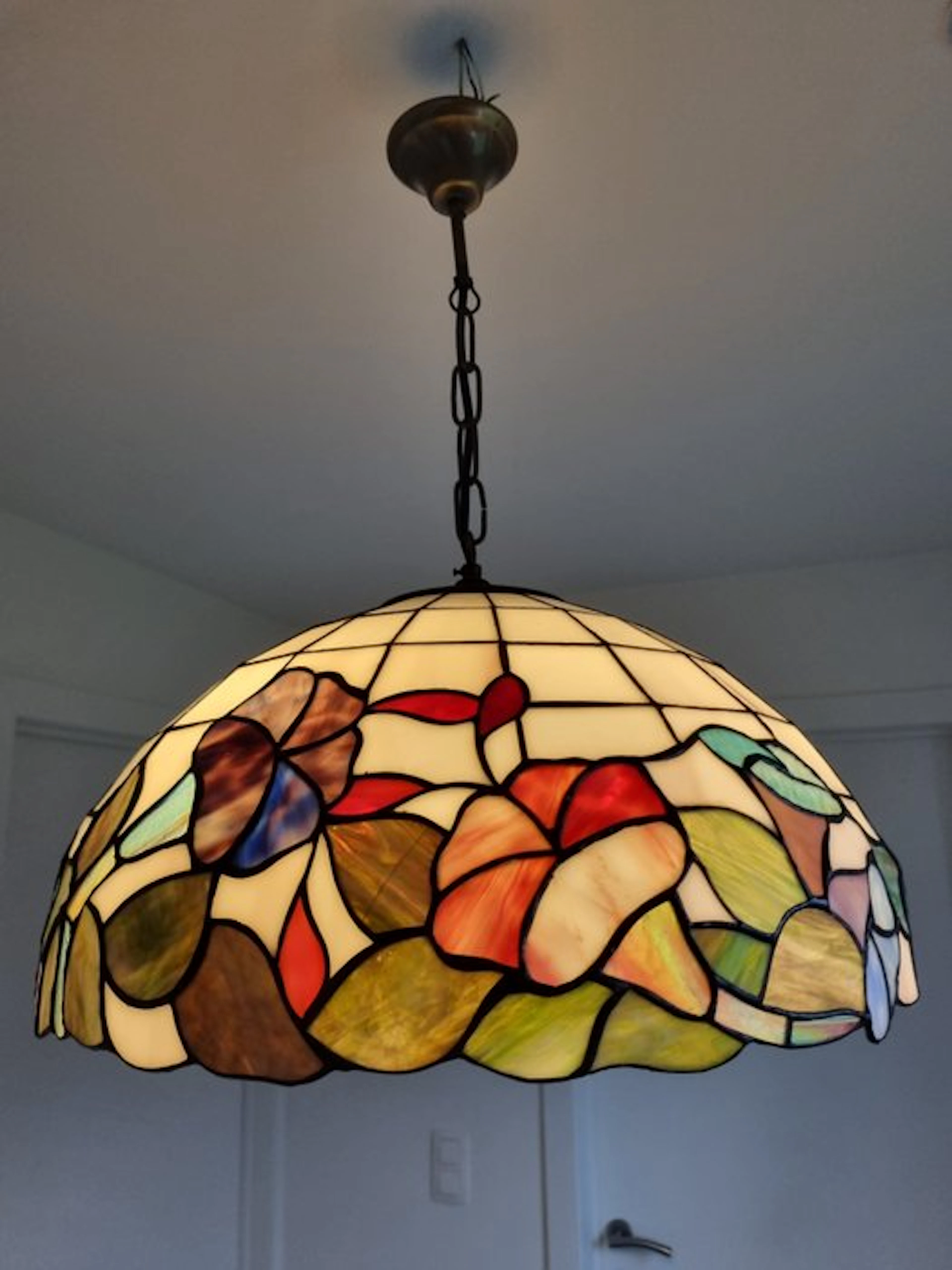 Tiffany stijl - Lamp - Glass, Lead - Tiffany pendant lamp style