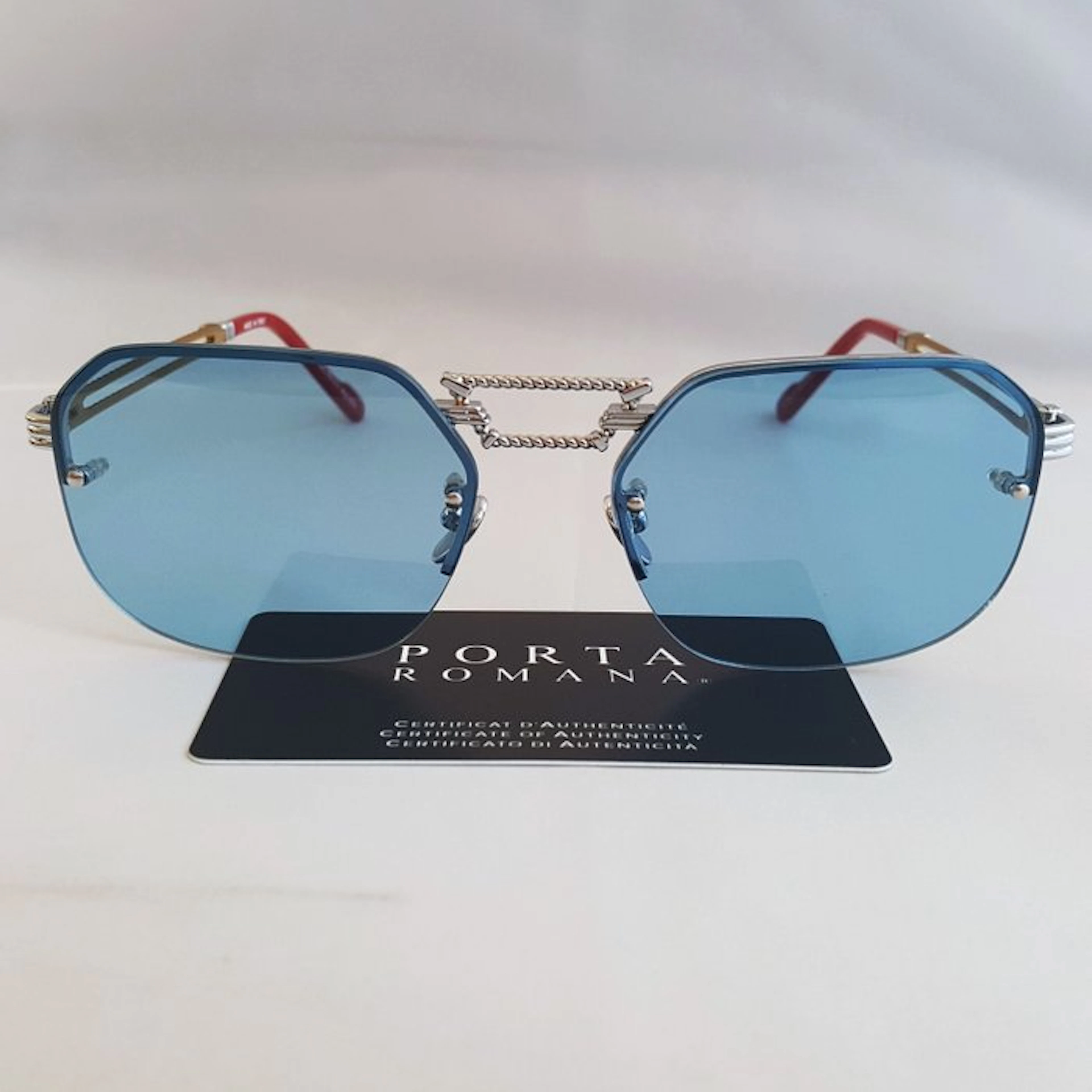 Other brand - Porta Romana - Gold - Silver Aviator - Premium - New - Sunglasses