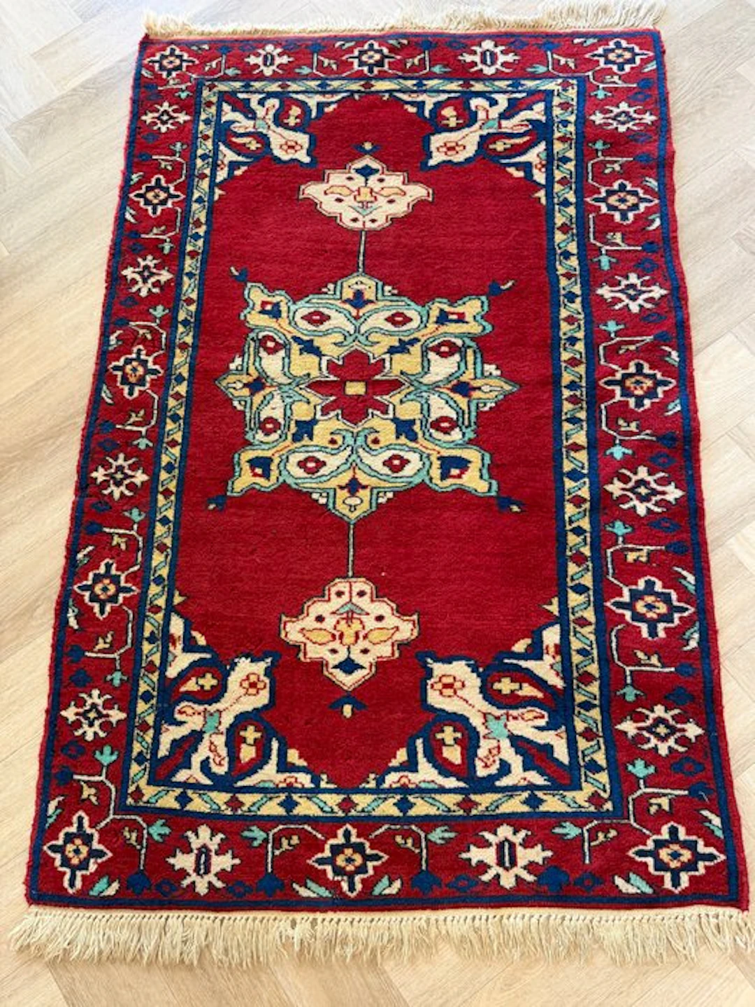 vintage Pakistani rug - no reserve - hand-knotted - wool...