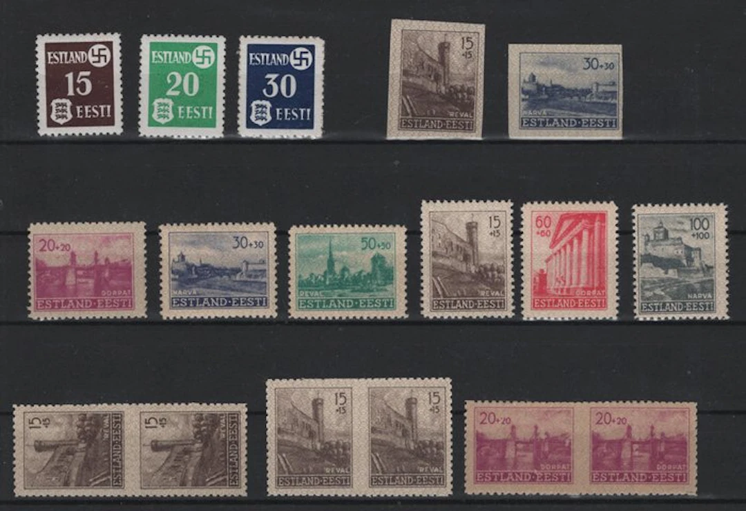 Estonia 1941 - complete with a few specialties - Michel 1-9