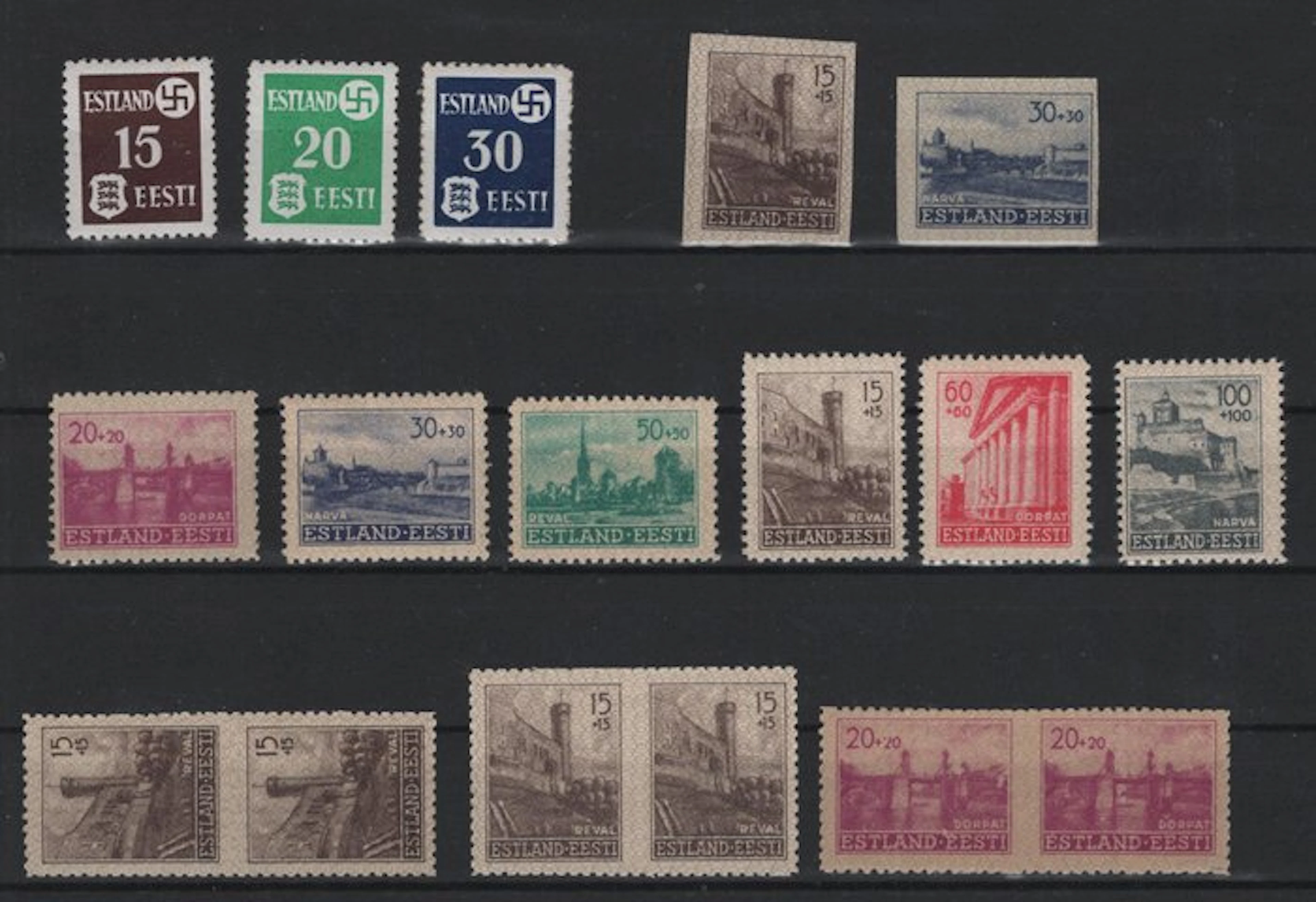 Estonia 1941 - complete with a few specialties - Michel 1-9