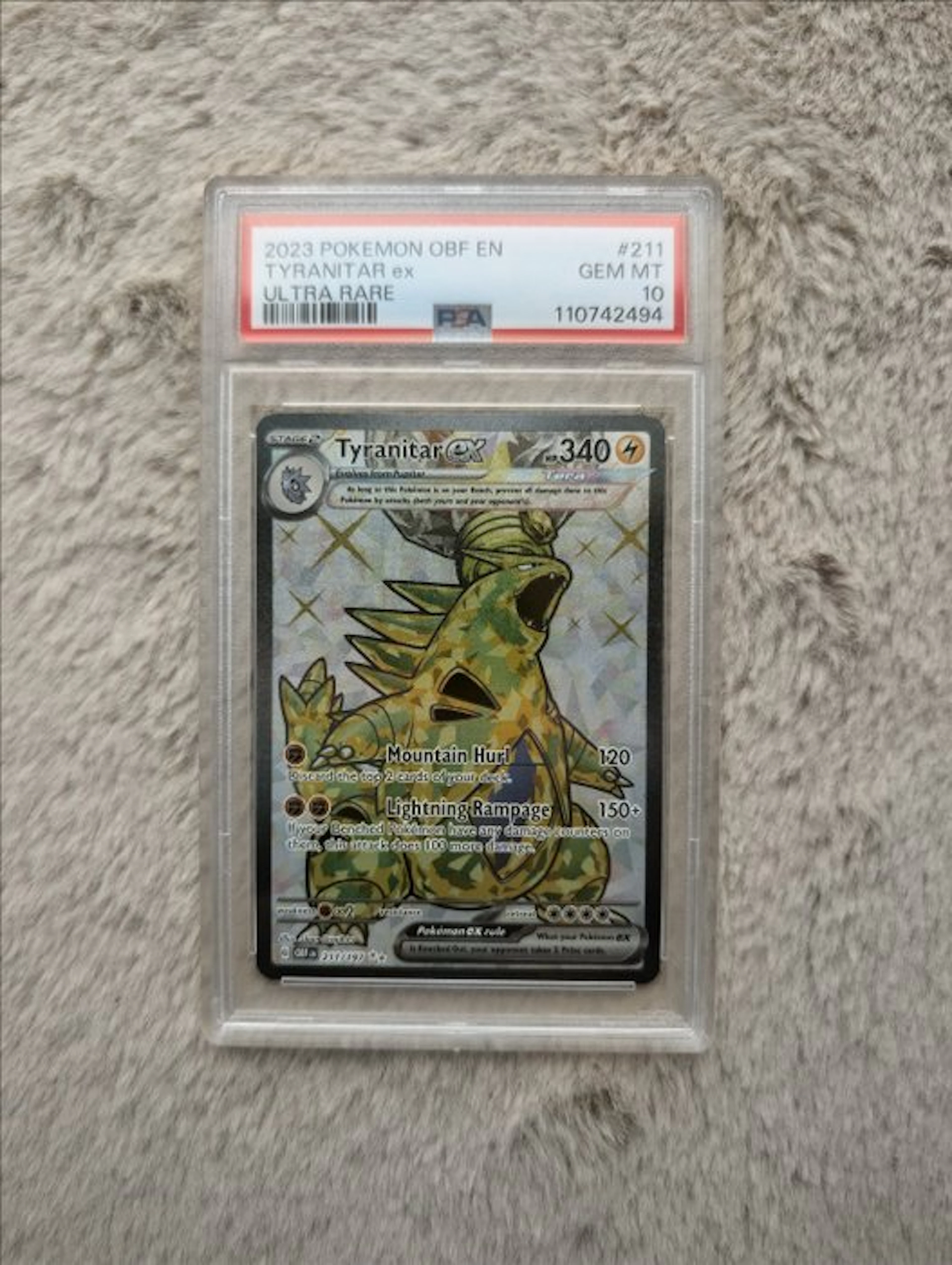 Pokémon - 1 Graded card - Tyranitar 211 - PSA 10