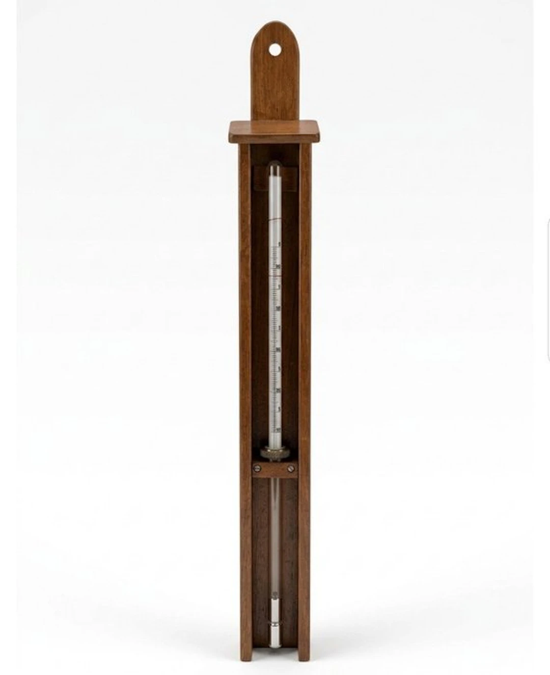vacuum gauge - wood/glass - 1960-1970 - Scientific instrument