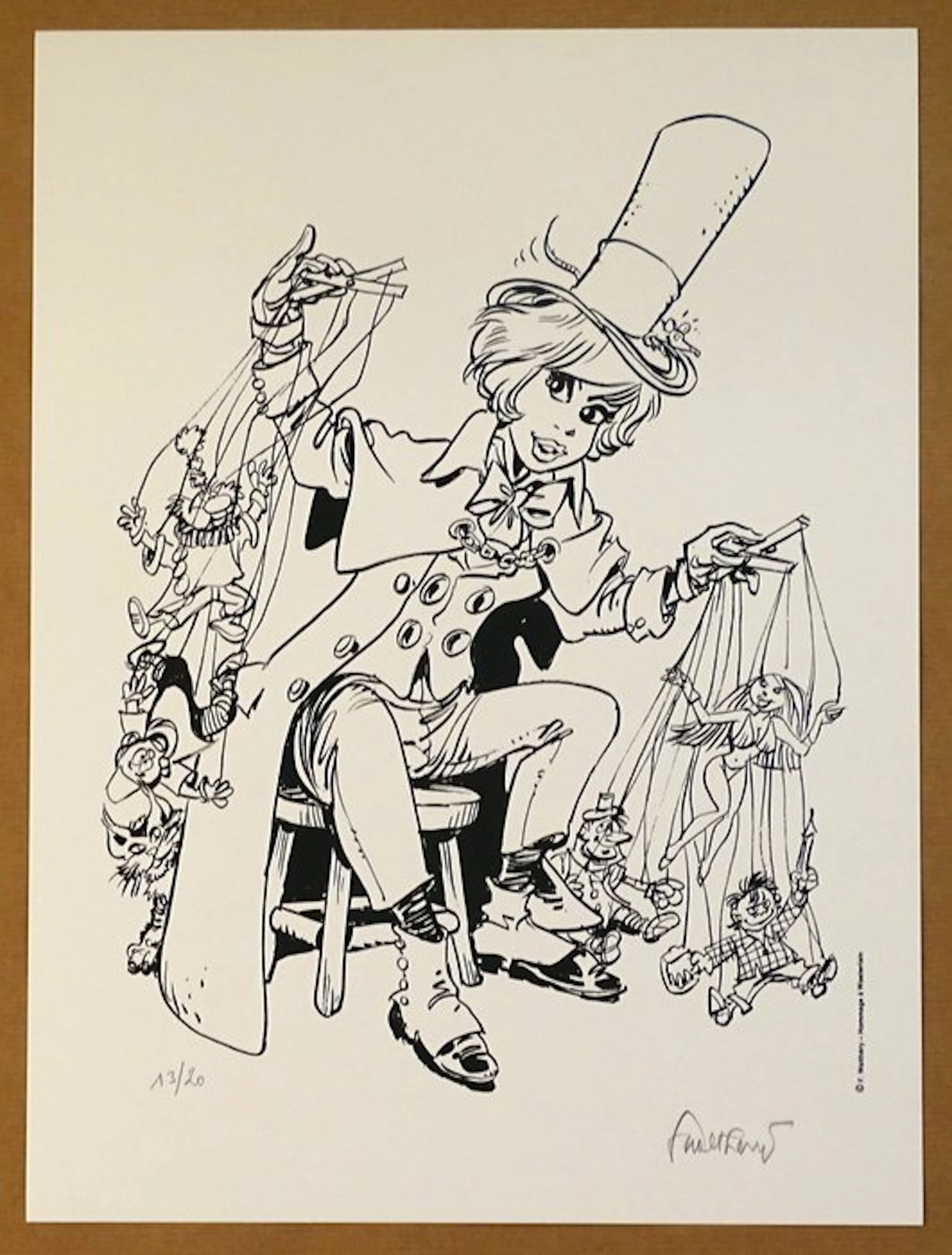 Walthéry, François - 1 Silkscreen - Natacha - Hommage à Wasterlain