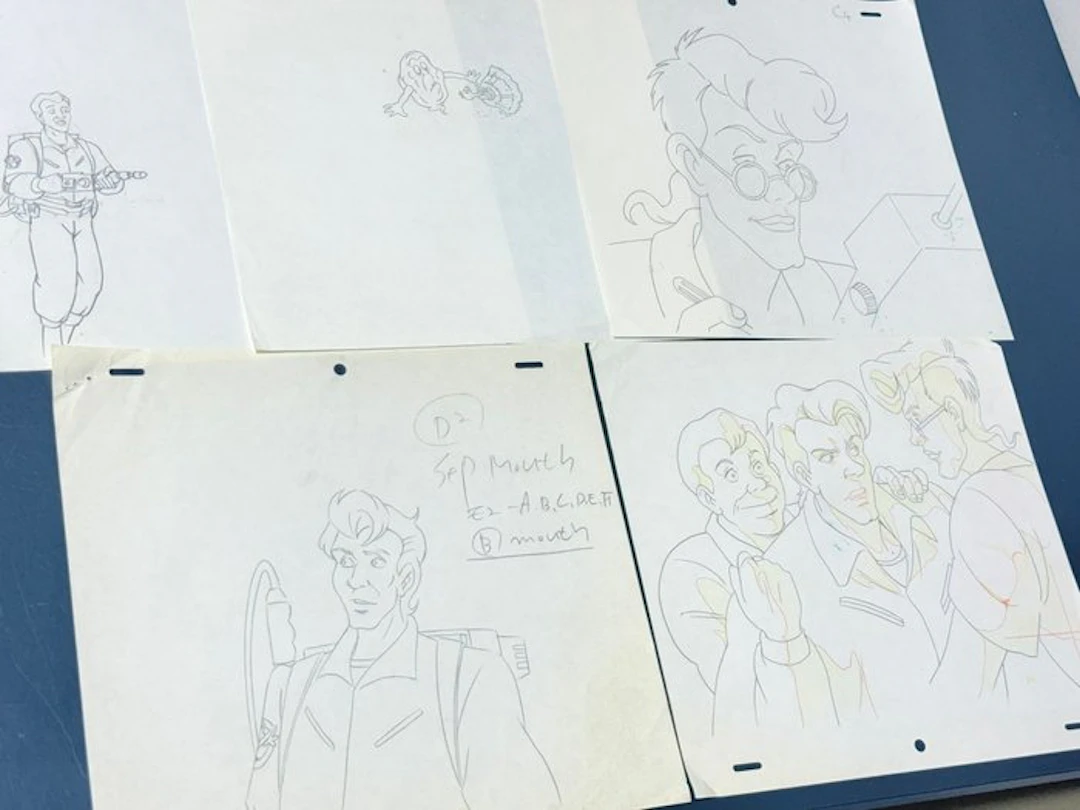 DIC Entertainment - Lot of 5 Original Animation Drawings...