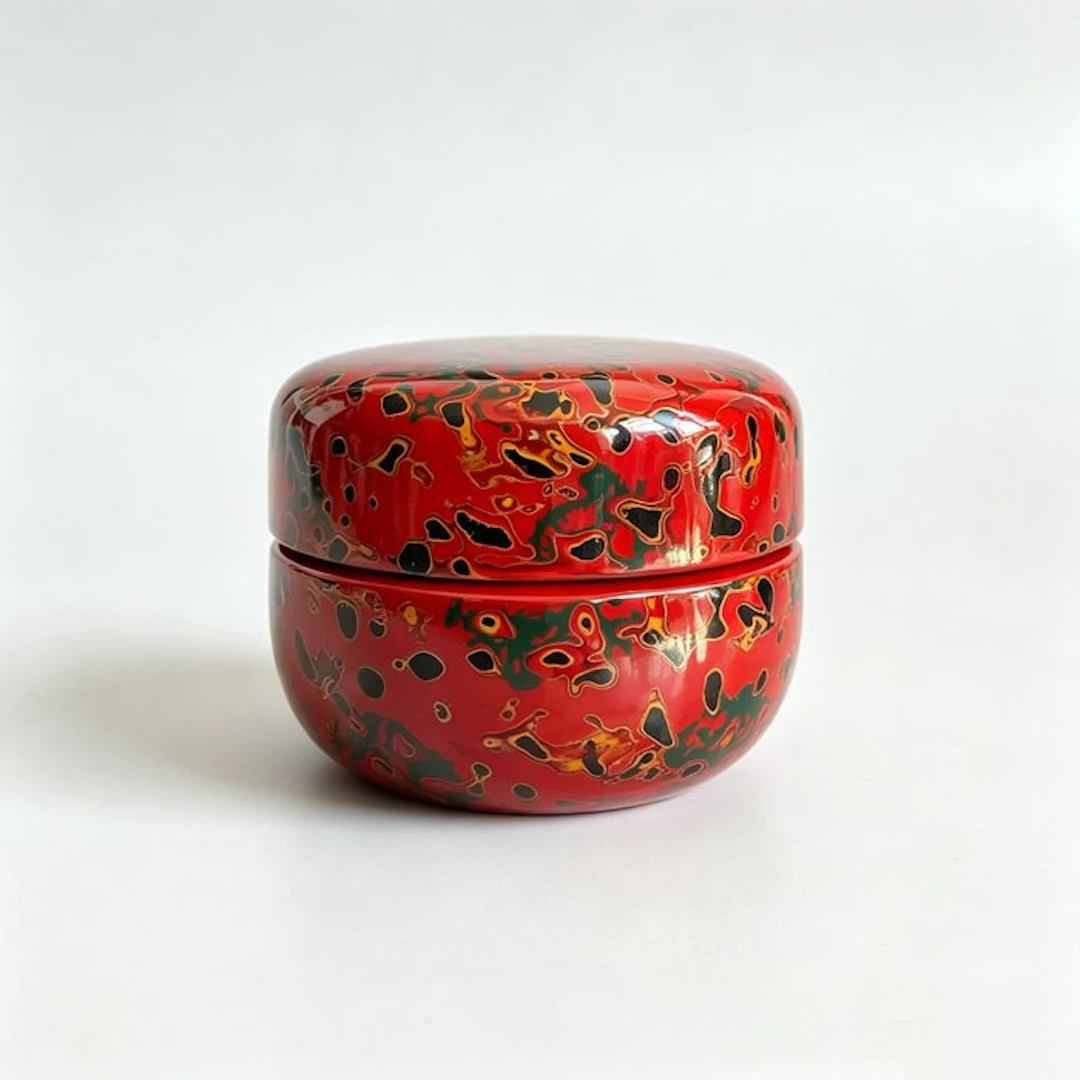 Rare Vintage Japanese Tsugaru-nuri Tea Caddy