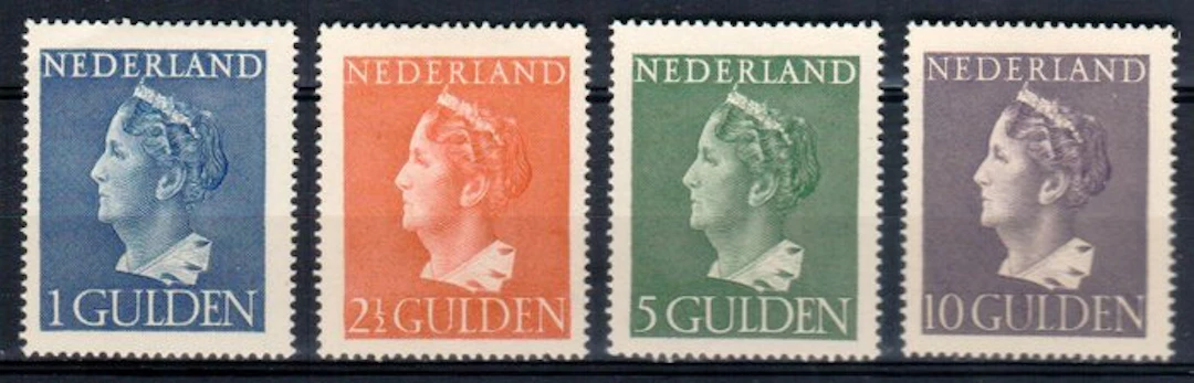 Netherlands 1946 - Queen Wilhelmina - NVPH 346 t/m 349