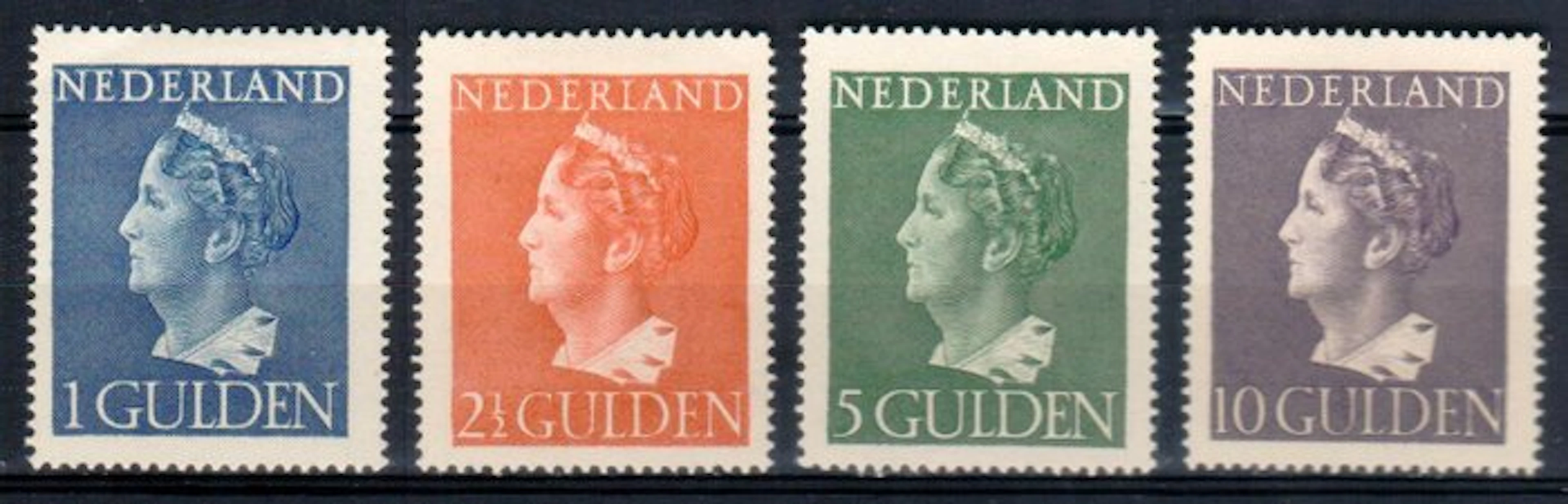 Netherlands 1946 - Queen Wilhelmina - NVPH 346 t/m 349