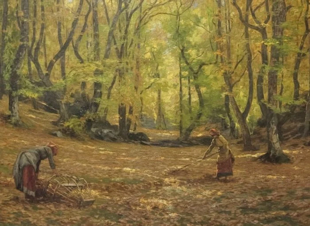 Cesare Bertolotti (1854-1932) - Paesaggio d'autunno
