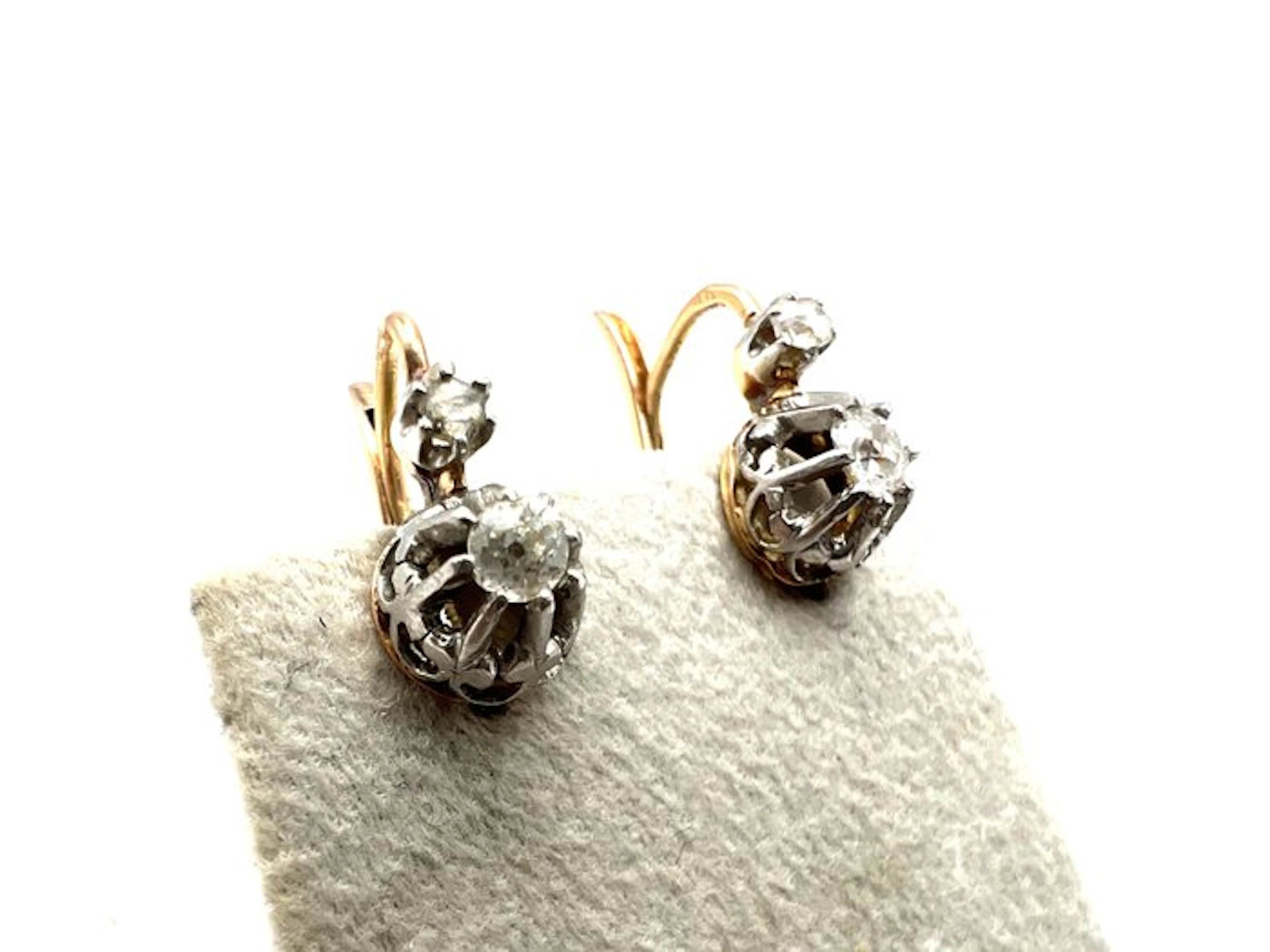 No reserve price - Earrings - 18 kt. Rose gold - 0.30ct. tw. Diamond (Natural)