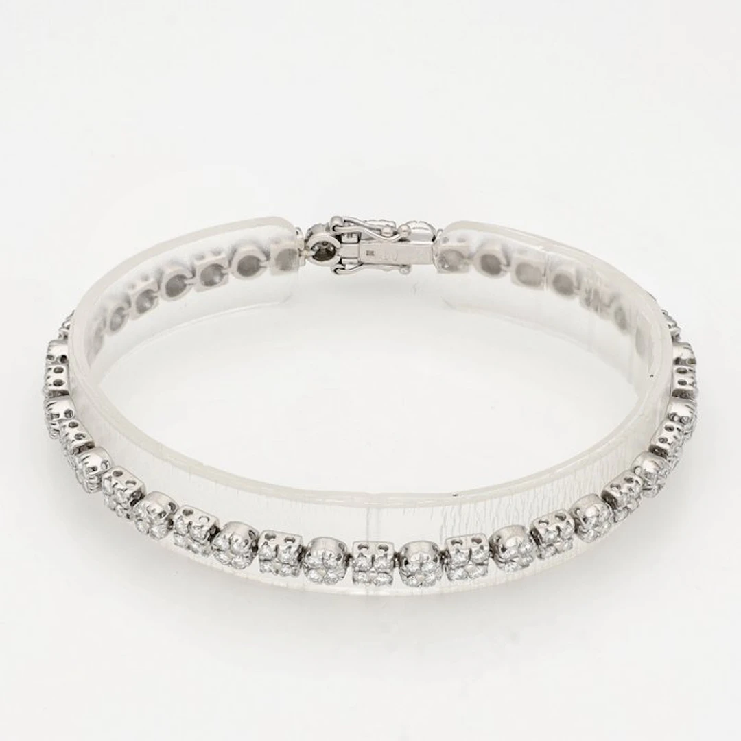 Tennis bracelet - 18 kt. White gold Diamond (Natural)